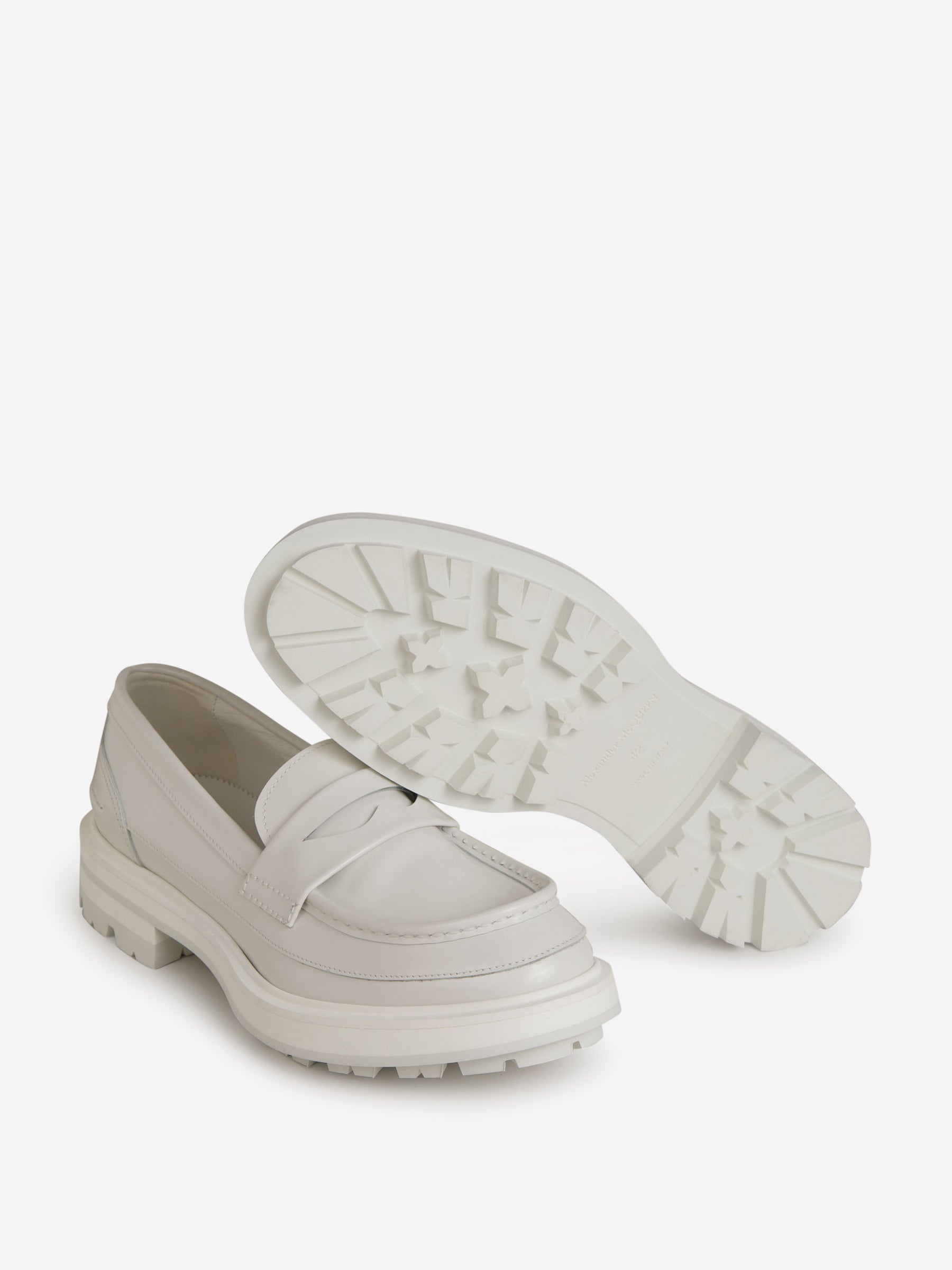 Alexander McQueen Mocasines Penny color Blanco sku 611-004077 01 - Foto 4