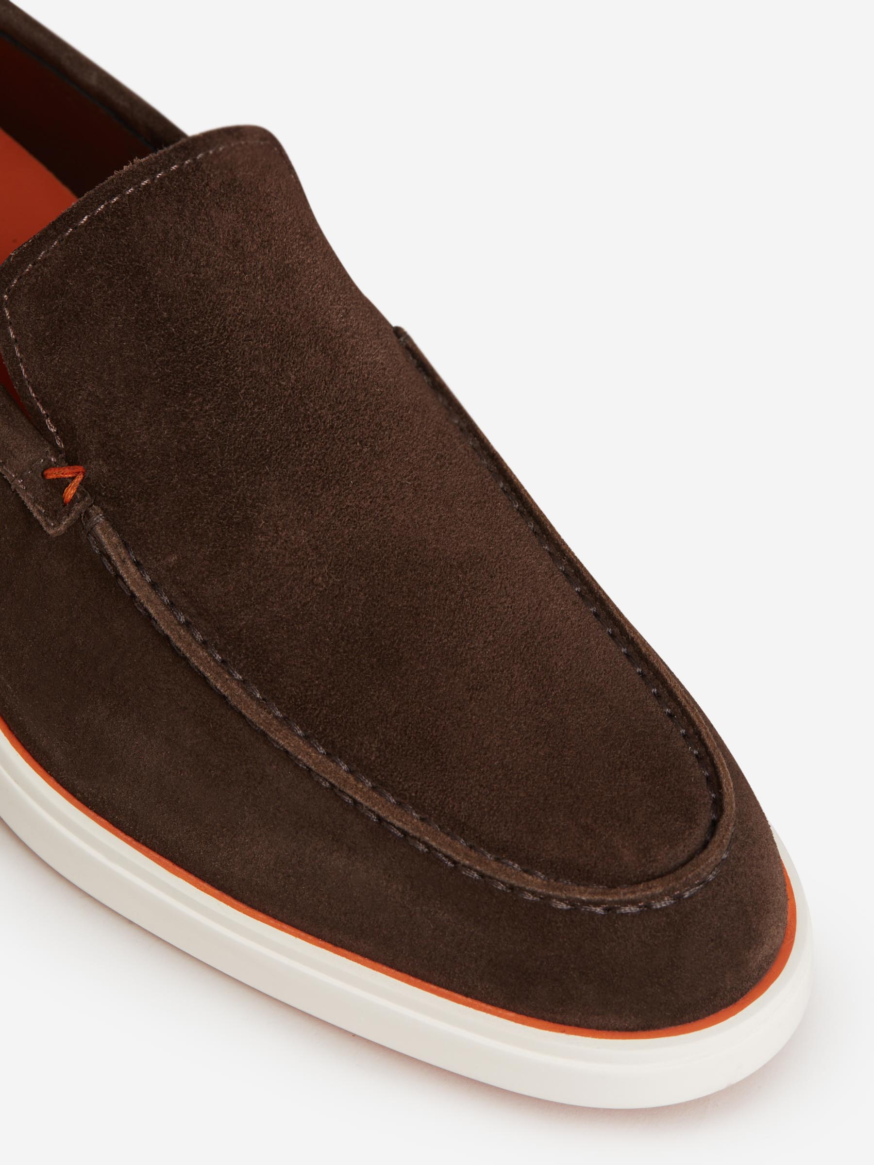 Outlet online Santoni Hombre Mocasines Ante color Marrón Oscuro sku 611-004085 01 - Foto 4