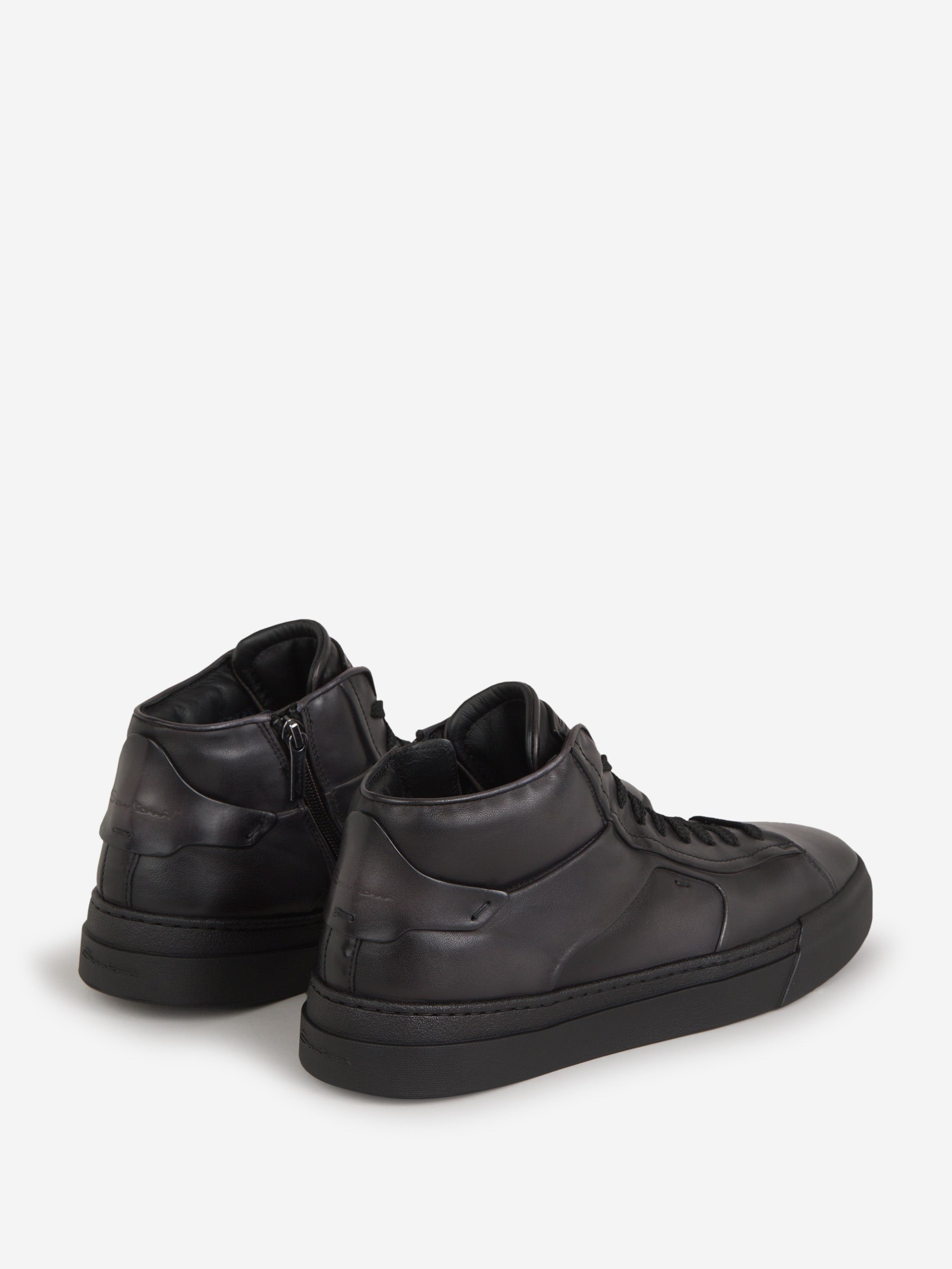 Outlet online Santoni Hombre Sneakers Altas Piel color Gris Antracita sku 611-004153 01 - Foto 3