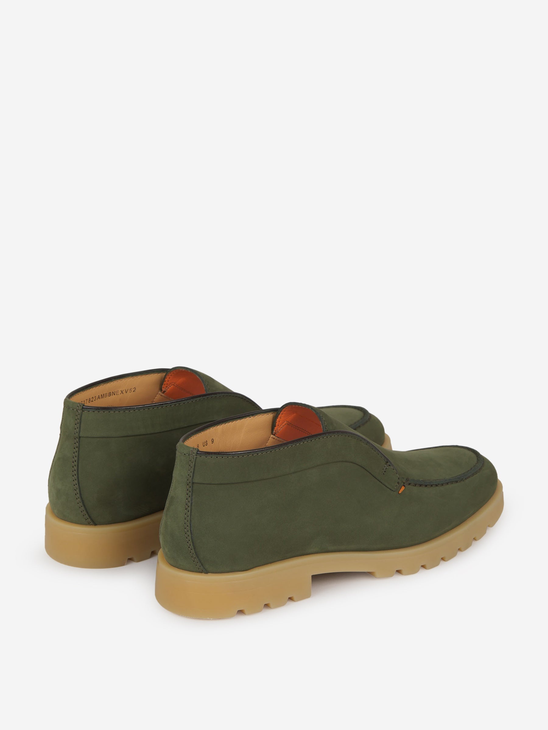 Outlet online Santoni Hombre Mocasines Altos Piel Ante color Verde Militar sku 611-004247 01 - Foto 3