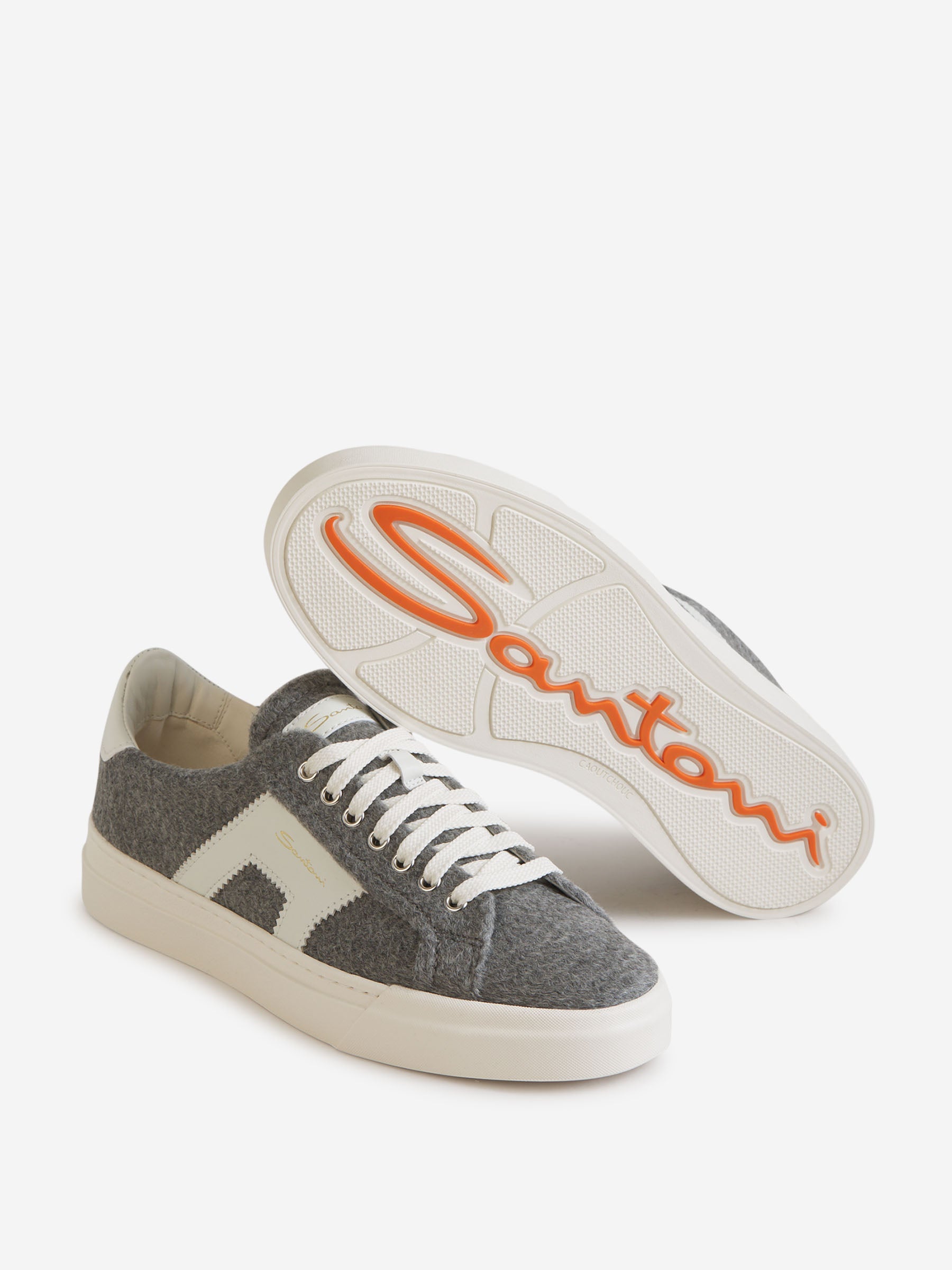 Outlet online Santoni Hombre Sneakers Double Buckle Lana color Gris Carbon sku 611-004262 01 - Foto 4