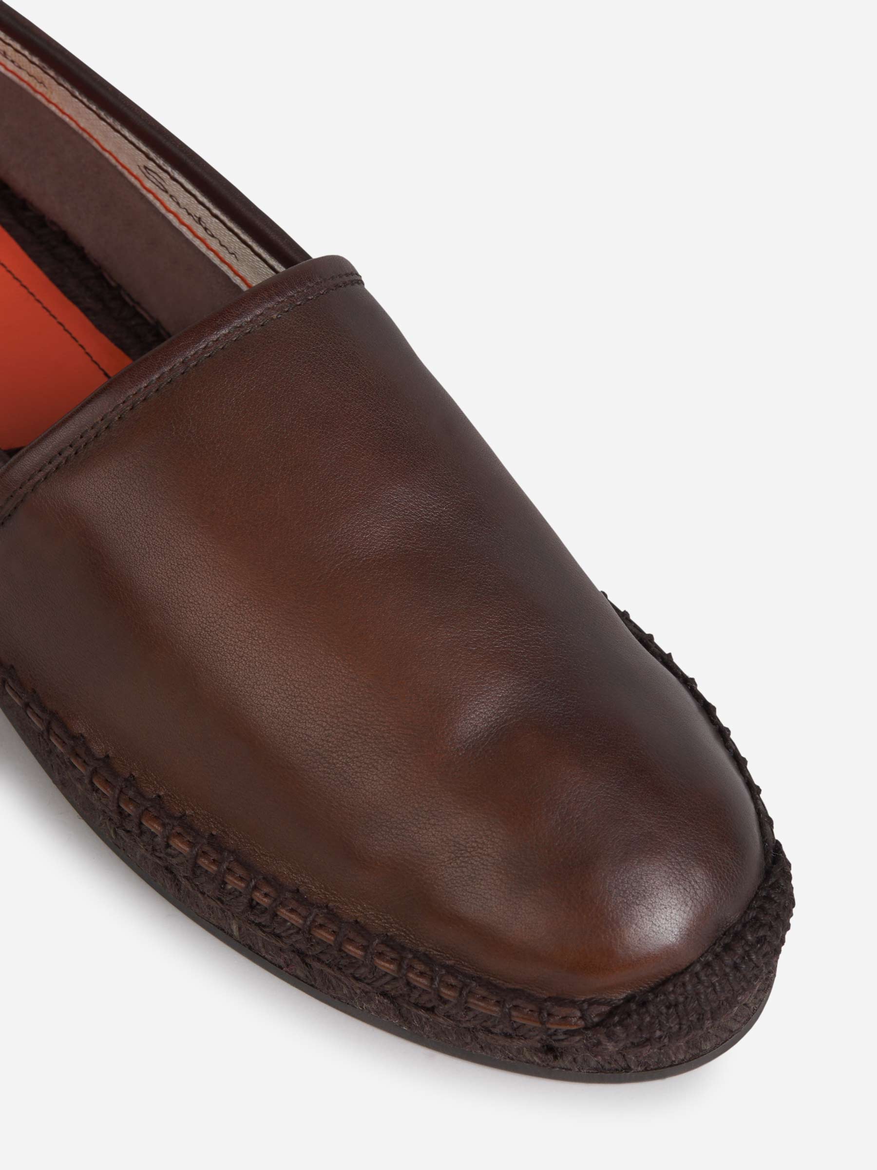 Santoni Alpargatas Piel Envejecida color Marrón sku 613-000380 01 - Foto 4