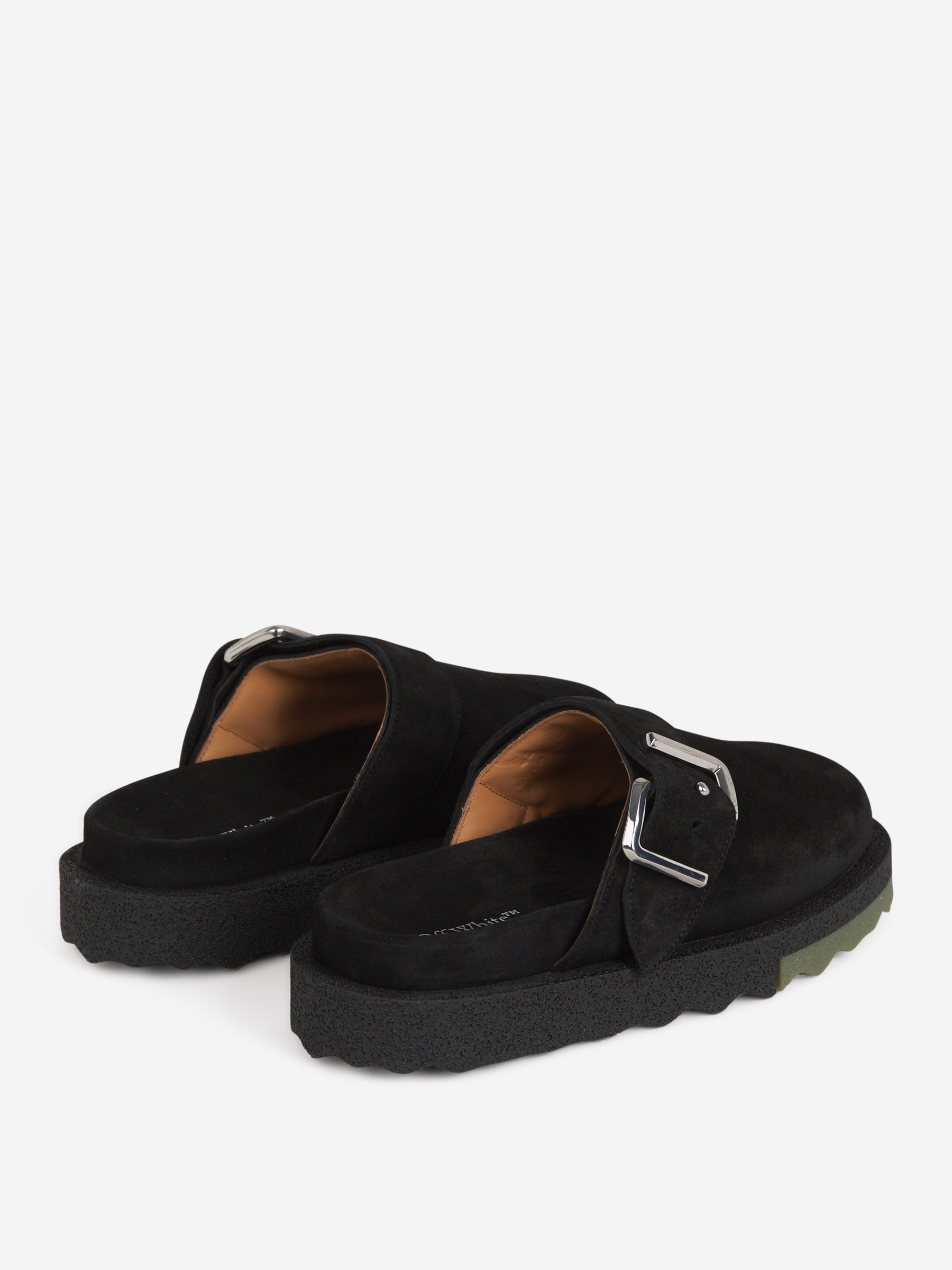 Outlet online Off-White Hombre Zuecos Spongesole Ante color Negro sku 613-000409 01 - Foto 3