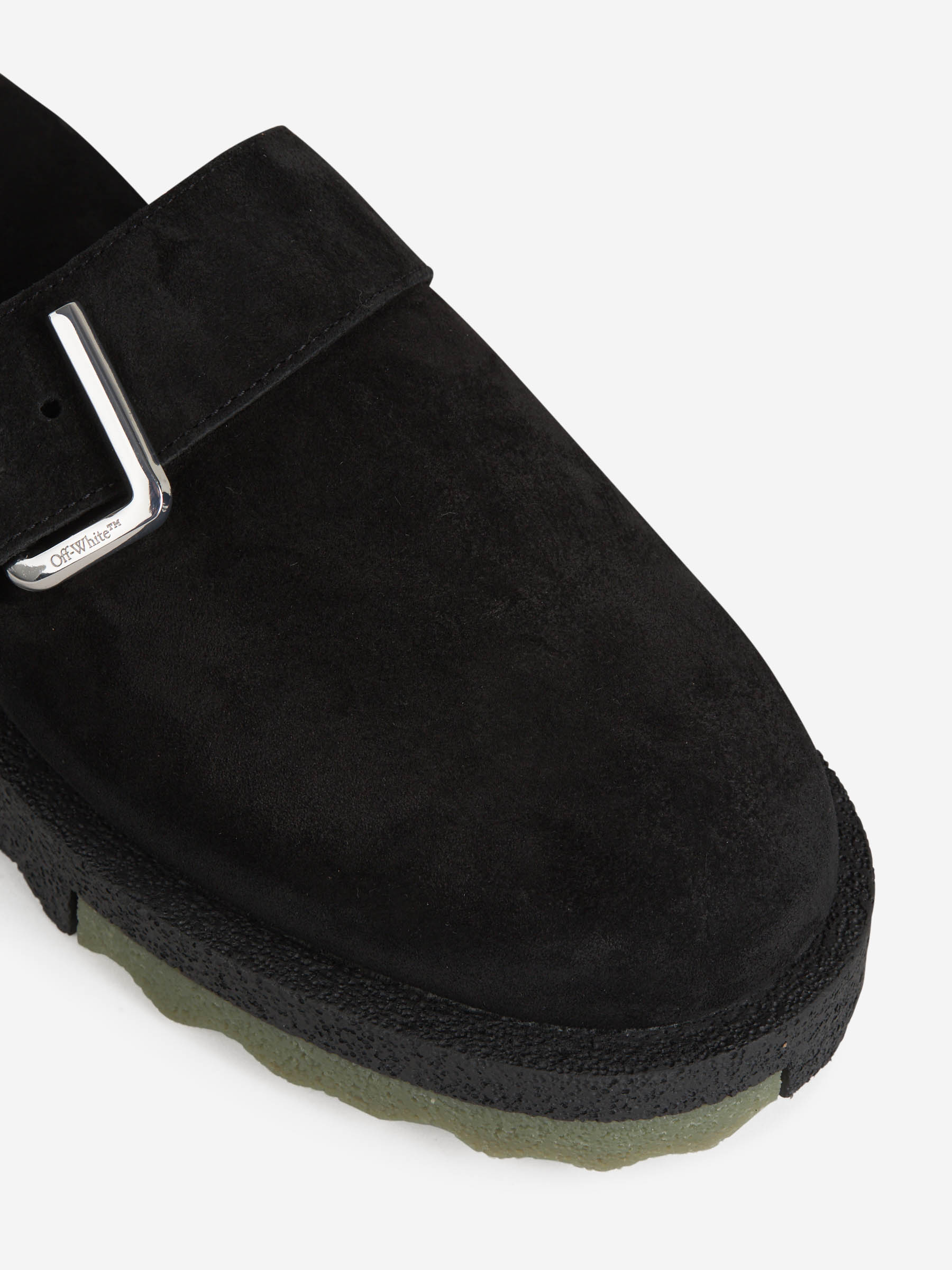 Outlet online Off-White Hombre Zuecos Spongesole Ante color Negro sku 613-000409 01 - Foto 5