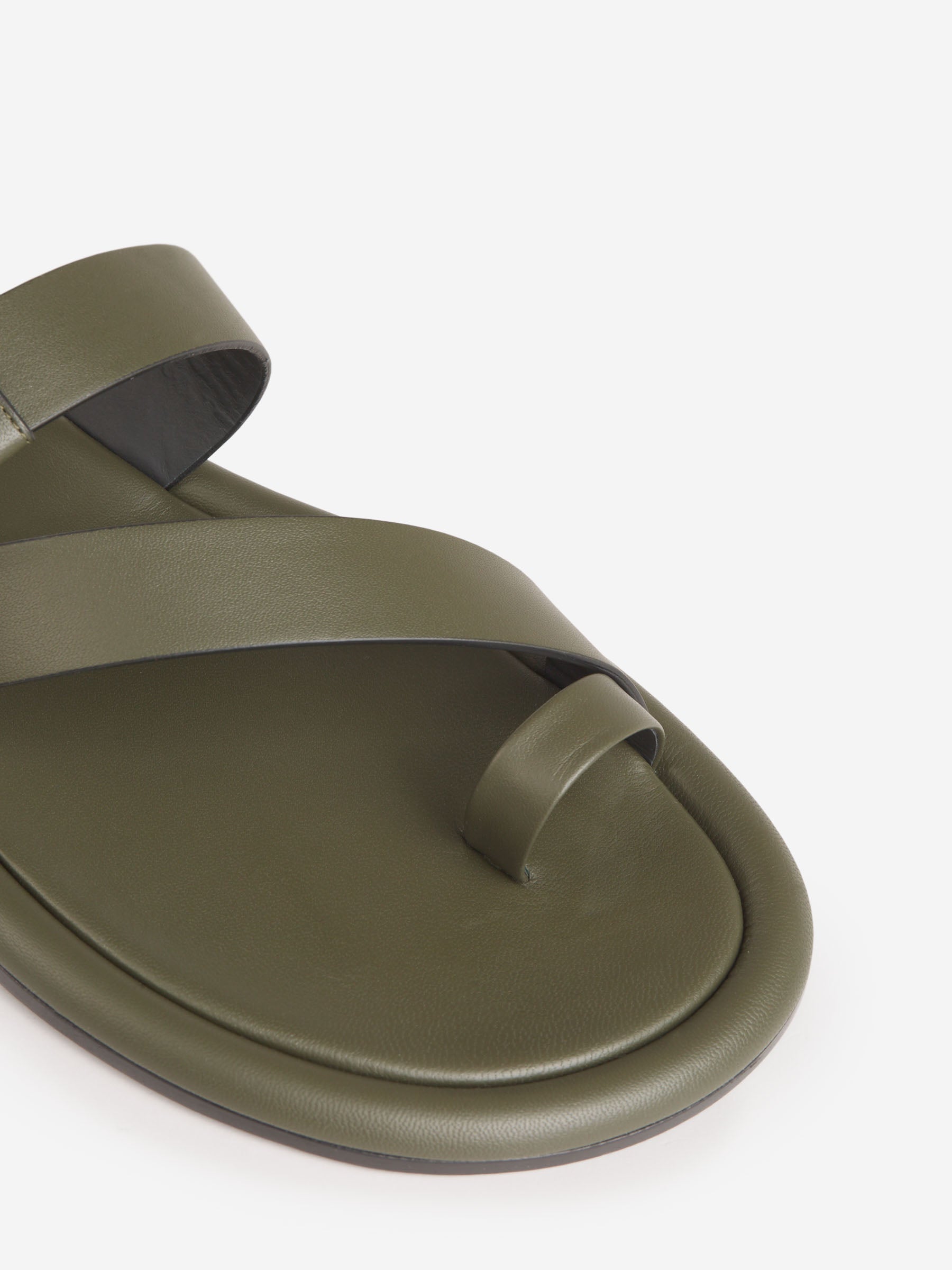 Outlet online Giuseppe Zanotti Hombre Sandalias Romanas Piel color Verde Militar sku 613-000418 01 - Foto 4
