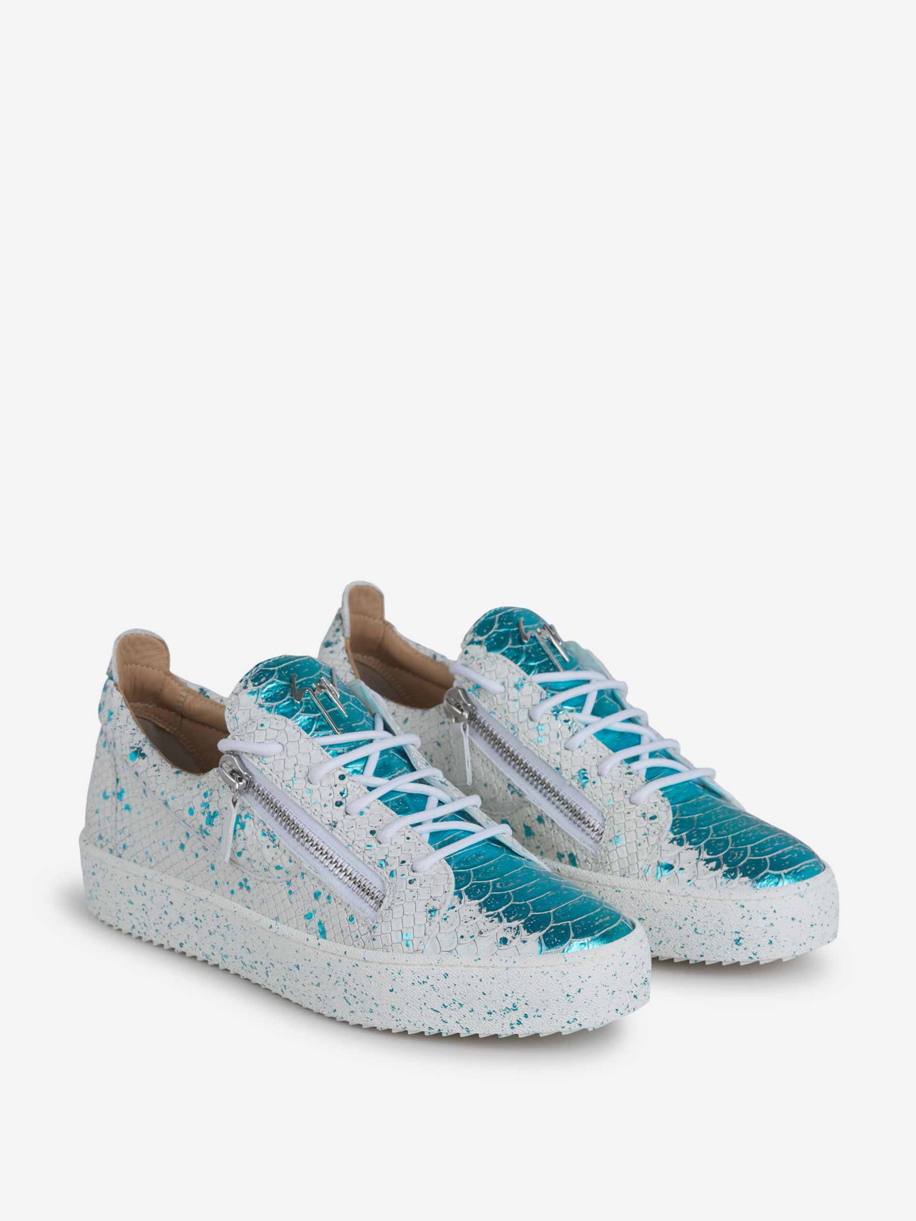 Outlet online Giuseppe Zanotti Hombre Sneakers Frankie color Blanco sku 616-001836 01 - Foto 2