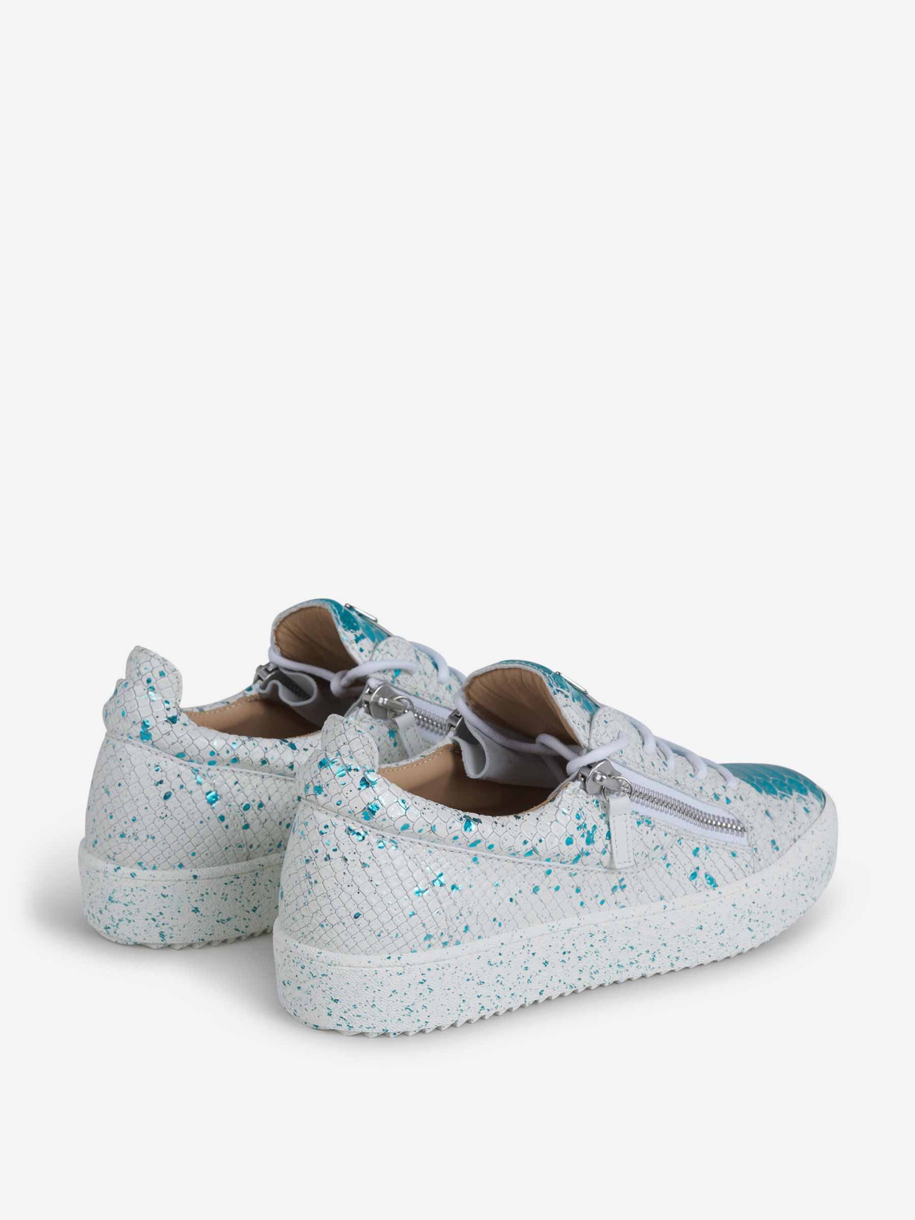 Outlet online Giuseppe Zanotti Hombre Sneakers Frankie color Blanco sku 616-001836 01 - Foto 3