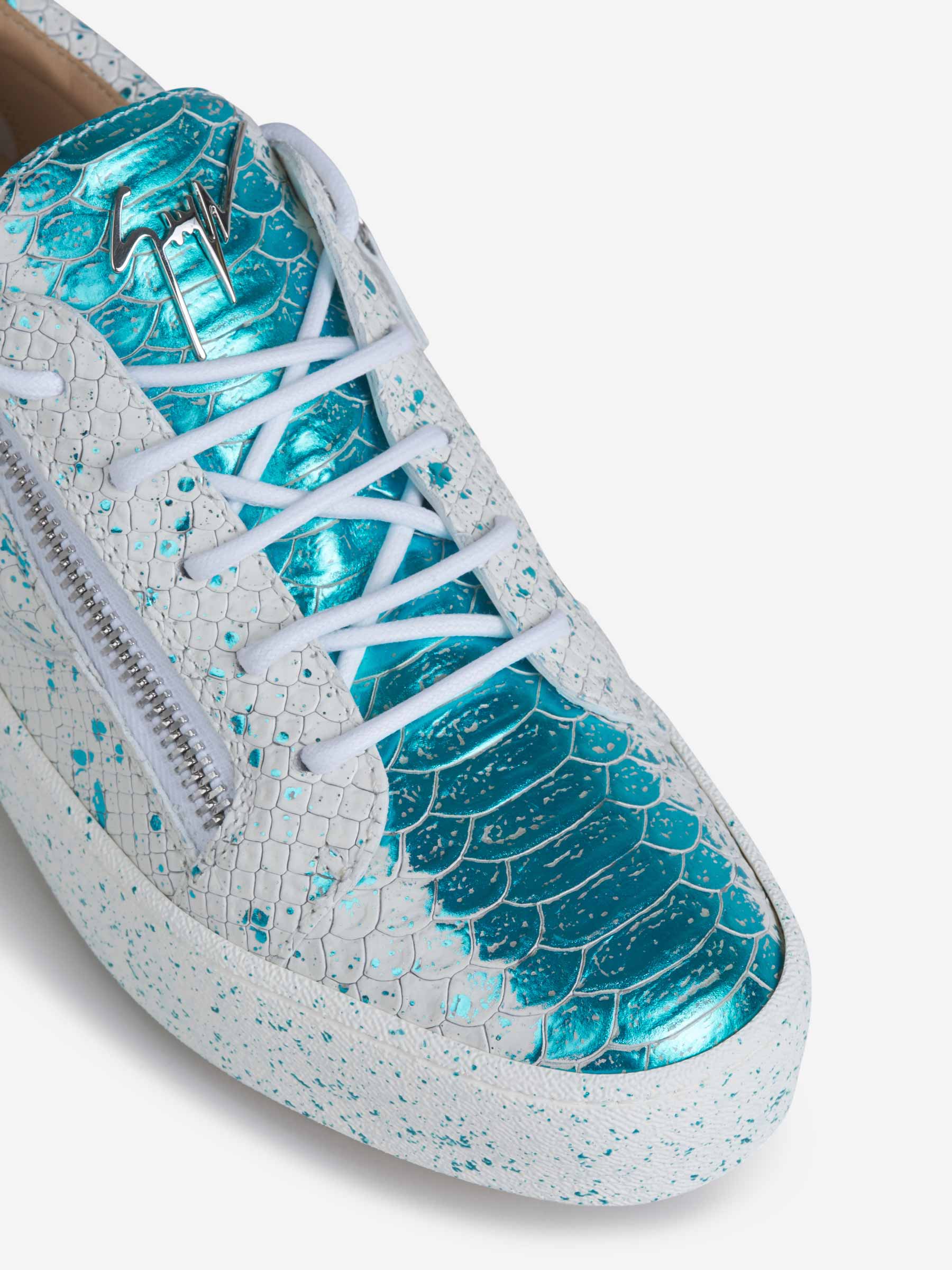 Outlet online Giuseppe Zanotti Hombre Sneakers Frankie color Blanco sku 616-001836 01 - Foto 4