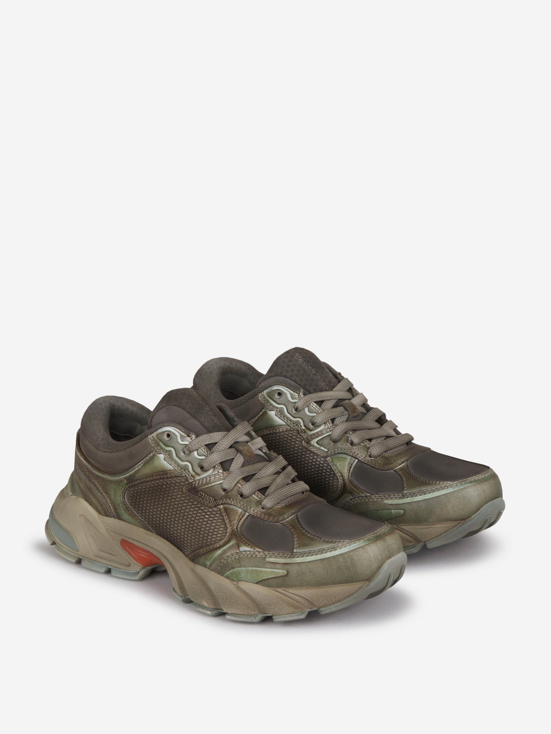 Heron Preston Sneakers Block Stepper color Verde Militar sku 616-002048 01 - Foto 2