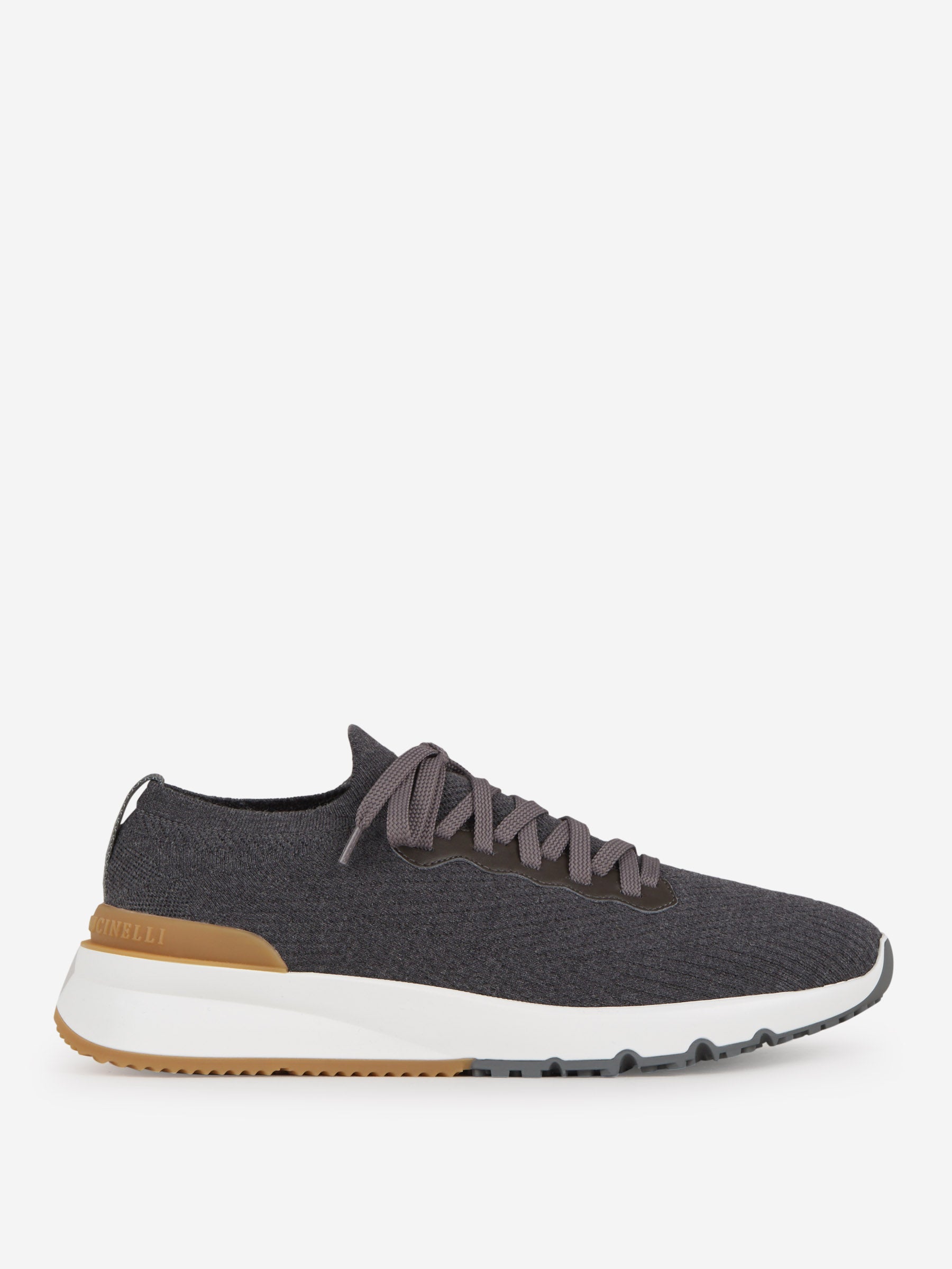 Outlet online Brunello Cucinelli Hombre Sneakers Running Knit color Gris Oscuro sku 616-002062 01 - Foto 1