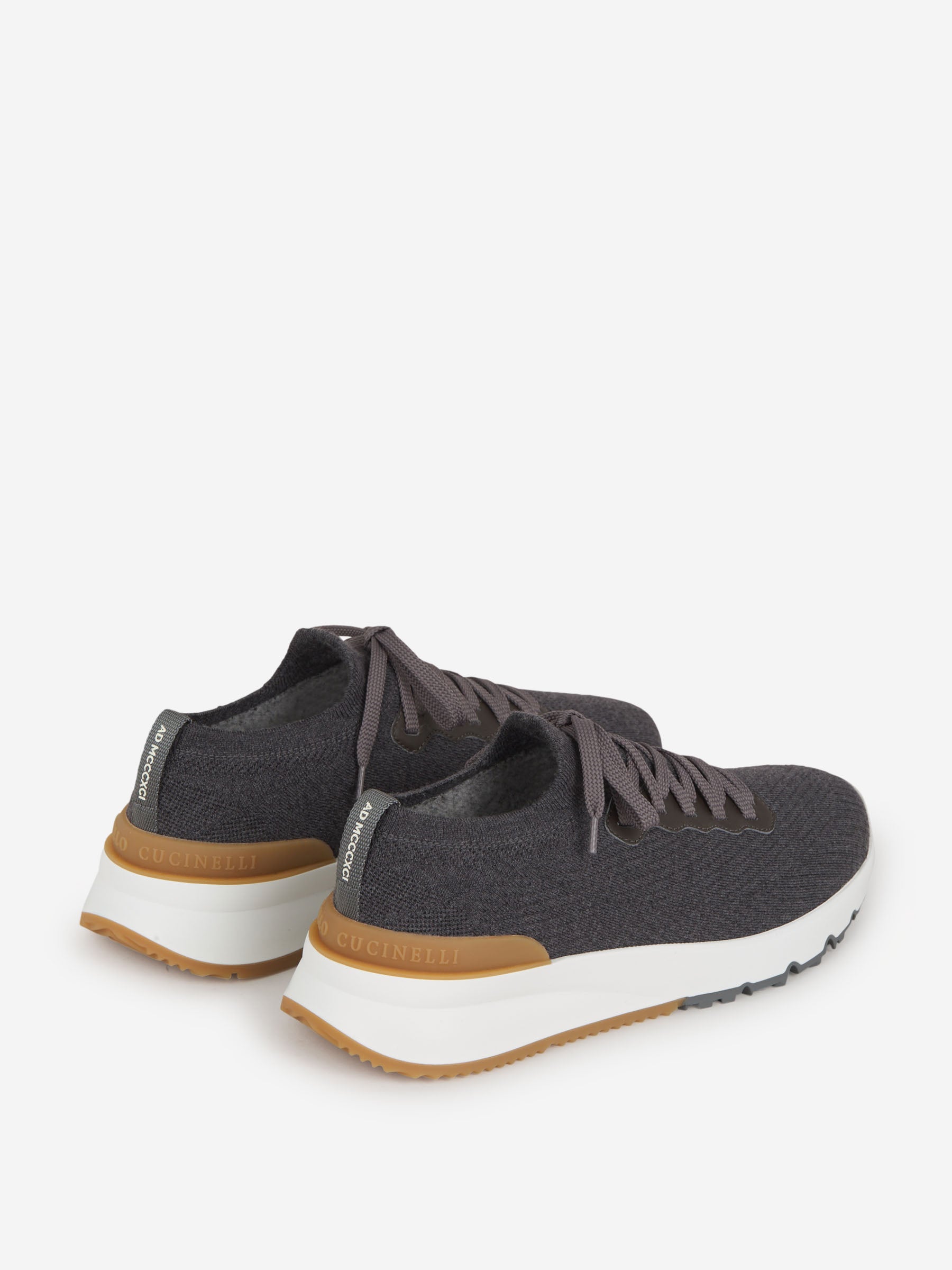 Outlet online Brunello Cucinelli Hombre Sneakers Running Knit color Gris Oscuro sku 616-002062 01 - Foto 3