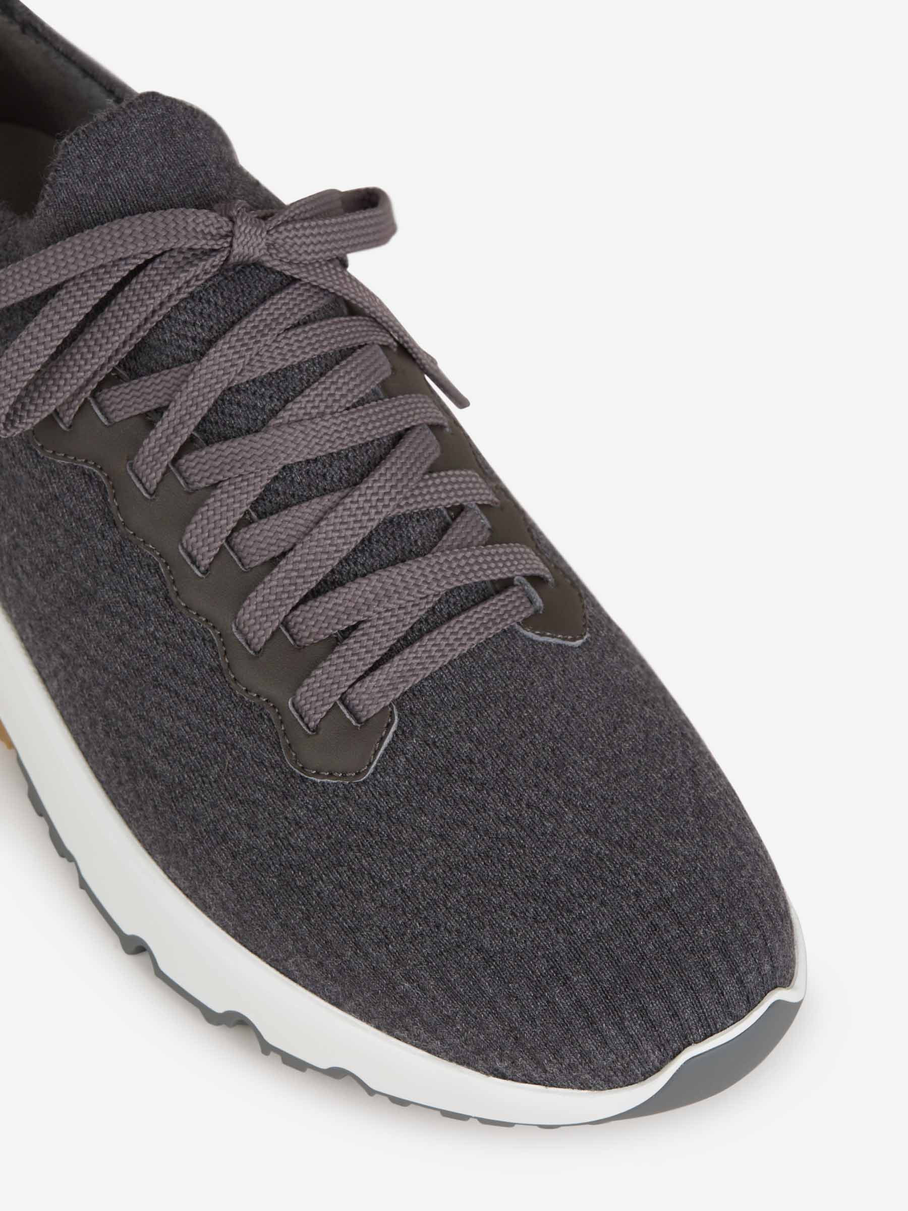 Outlet online Brunello Cucinelli Hombre Sneakers Running Knit color Gris Oscuro sku 616-002062 01 - Foto 4