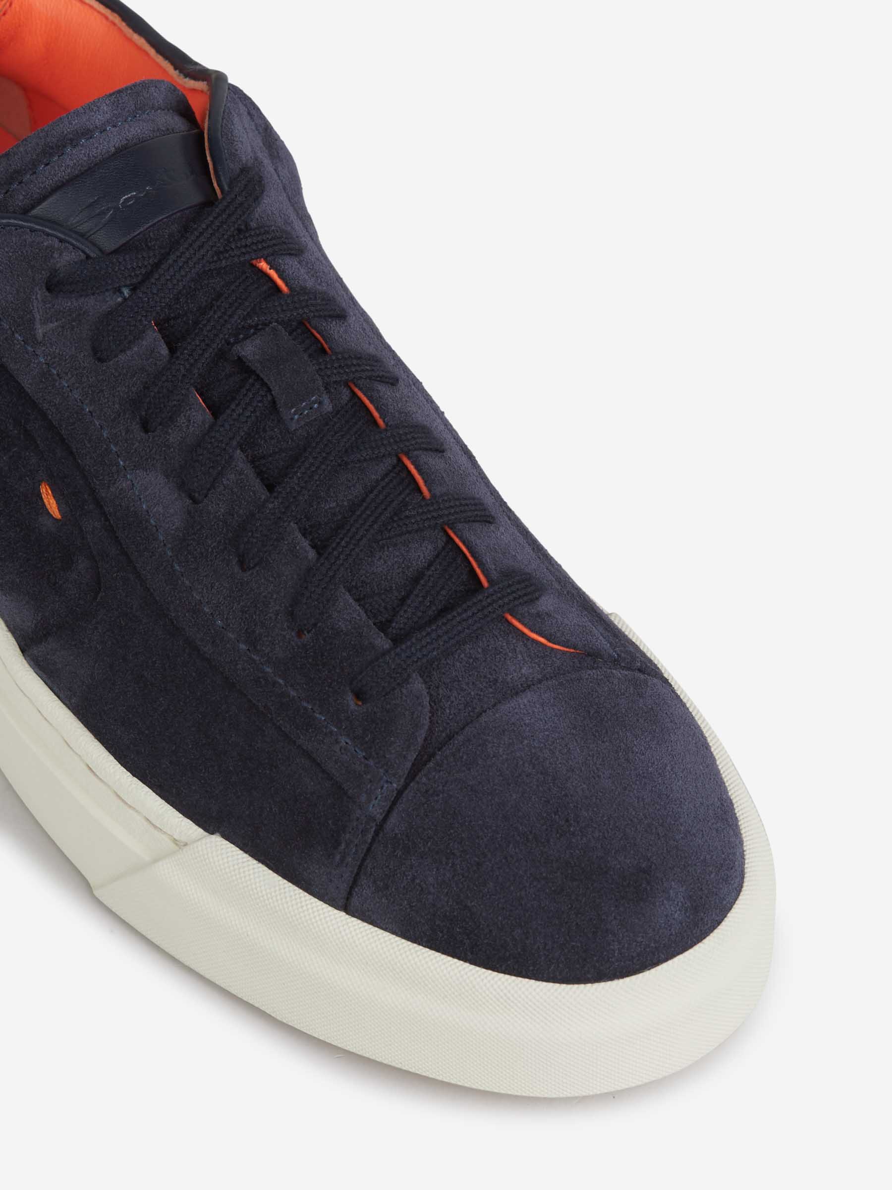 Outlet online Santoni Hombre Sneakers Ante Logo color Azul Marino sku 616-002091 01 - Foto 4