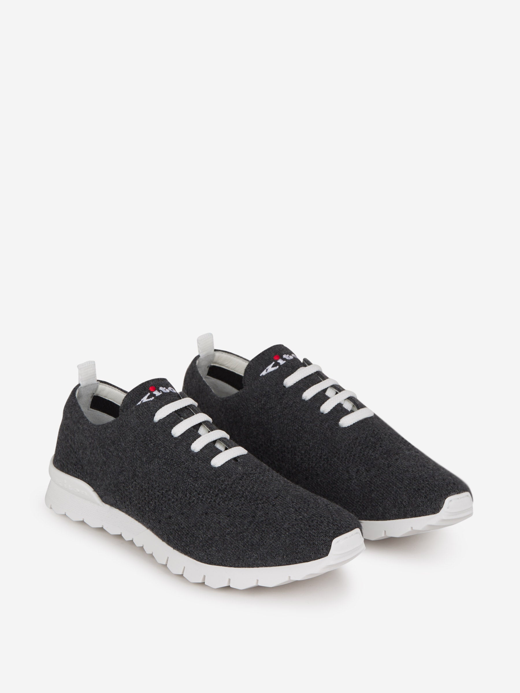 Outlet online Kiton Hombre Sneakers Fit Punto Cashmere color Gris Piedra sku 616-002106 01 - Foto 2