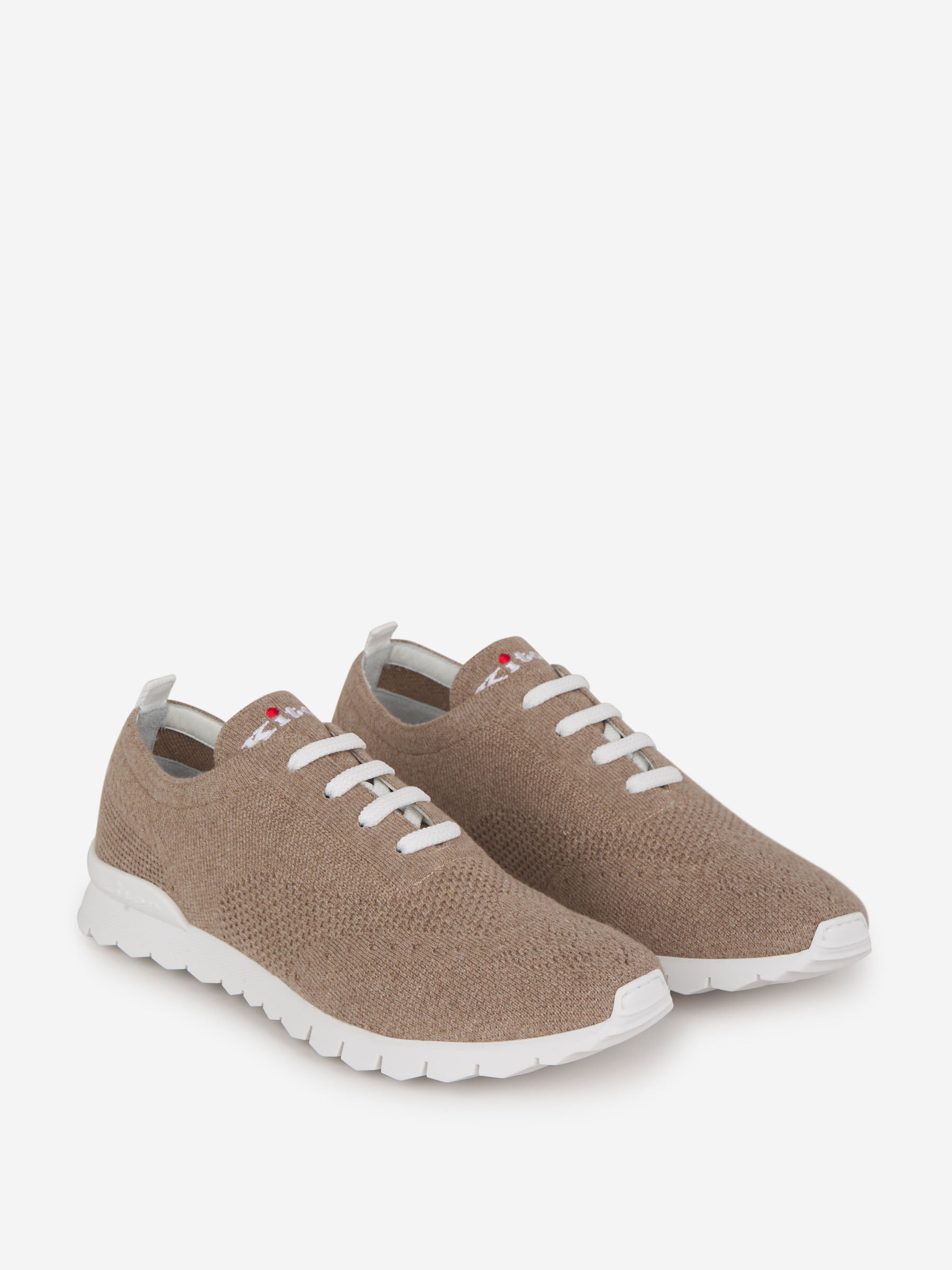 Outlet online Kiton Hombre Sneakers Fit Punto Cashmere color Gris Piedra sku 616-002107 01 - Foto 2