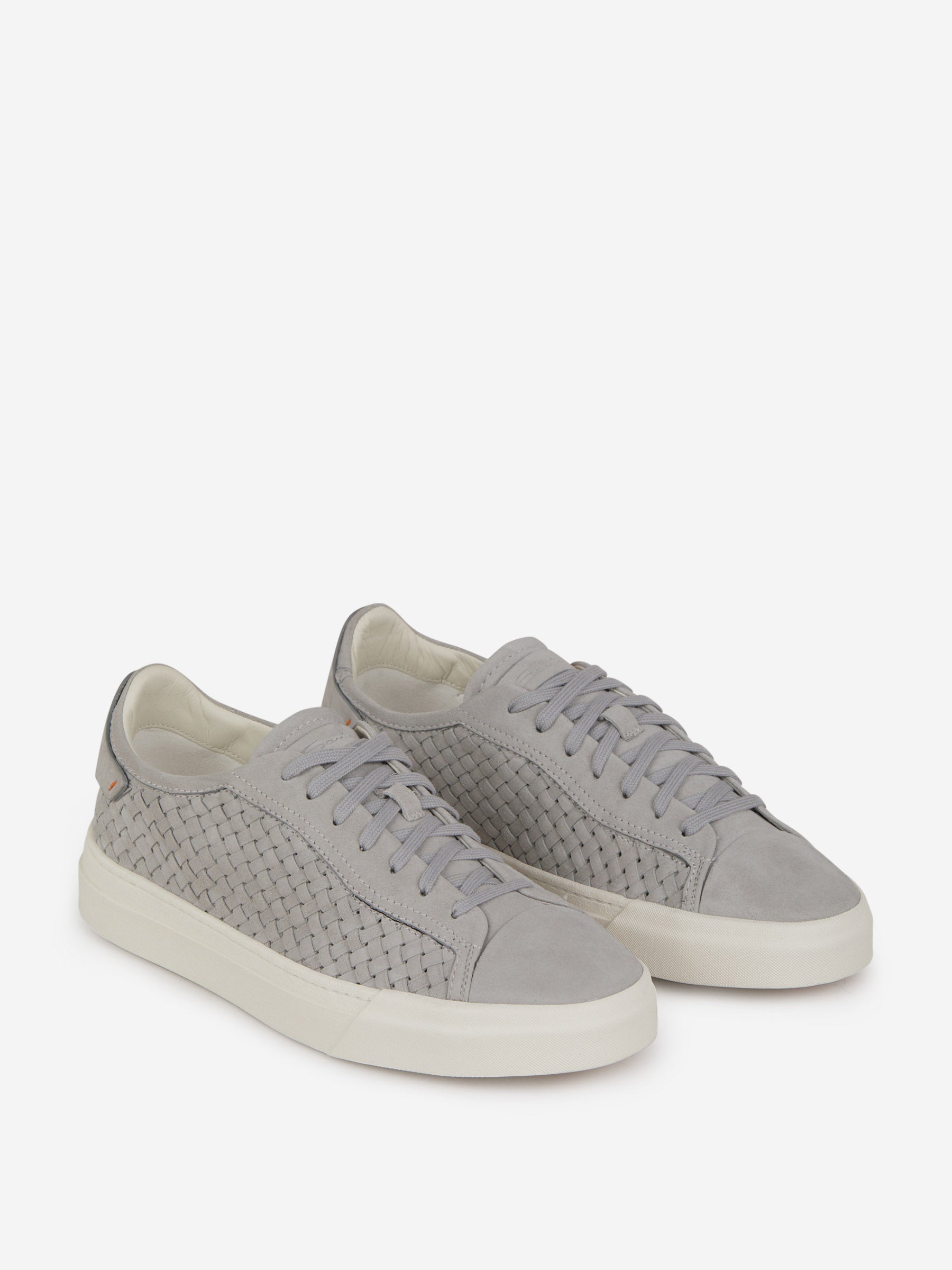 Outlet online Santoni Hombre Sneakers Entretejidas Ante color Gris Claro sku 616-002190 01 - Foto 2