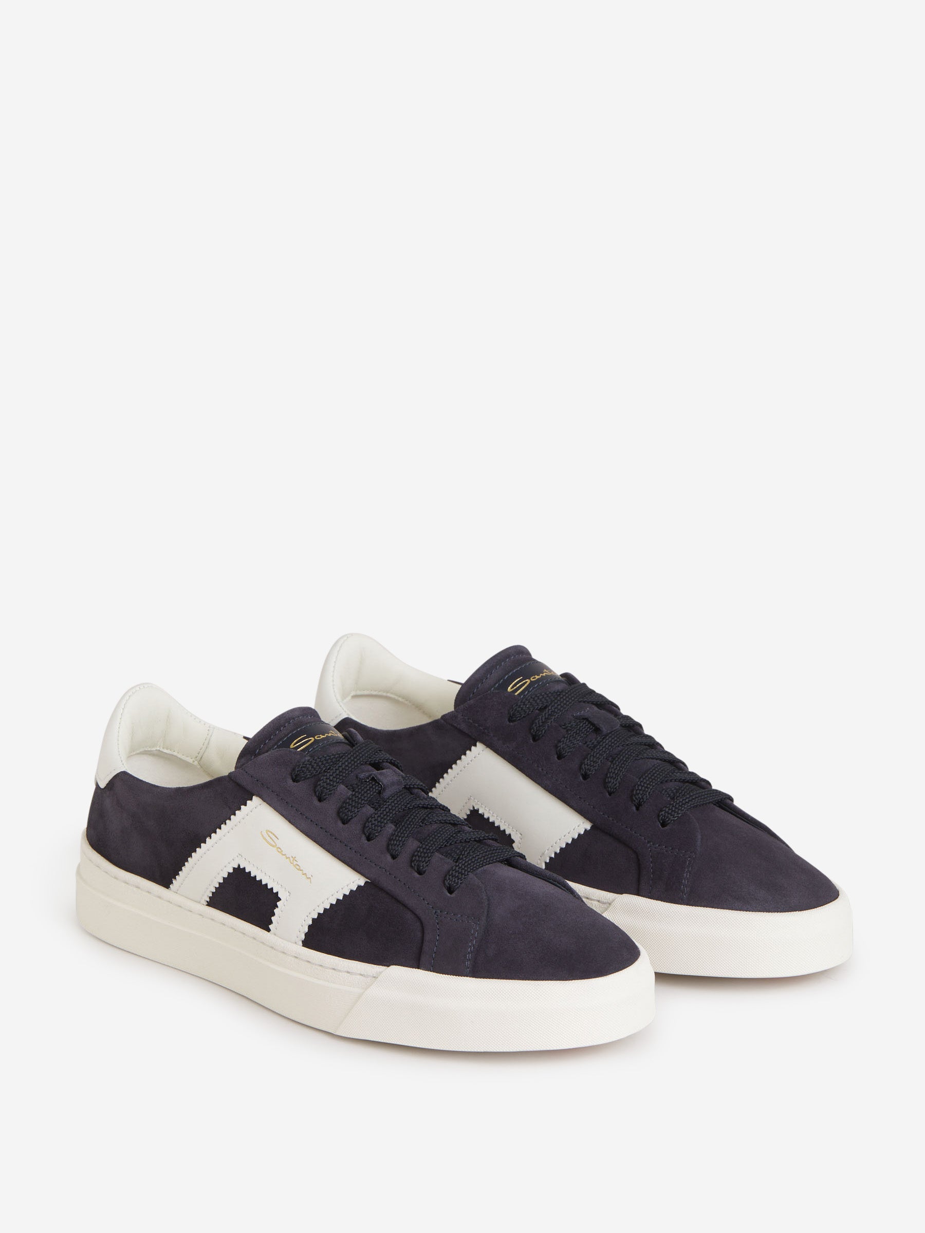Santoni Sneakers Paneles Piel color Azul Noche sku 616-002192 01 - Foto 2
