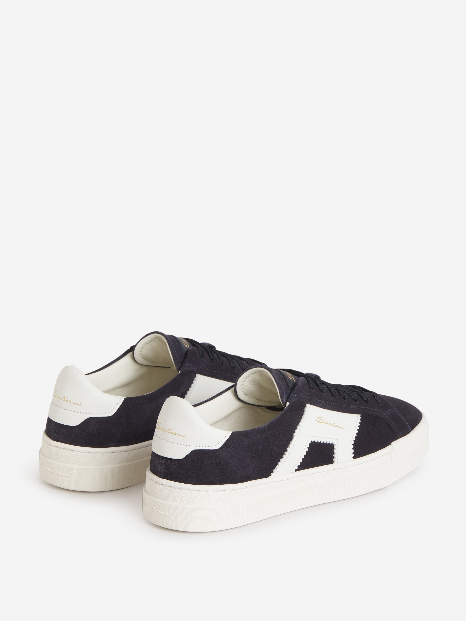 Santoni Sneakers Paneles Piel color Azul Noche sku 616-002192 01 - Foto 3