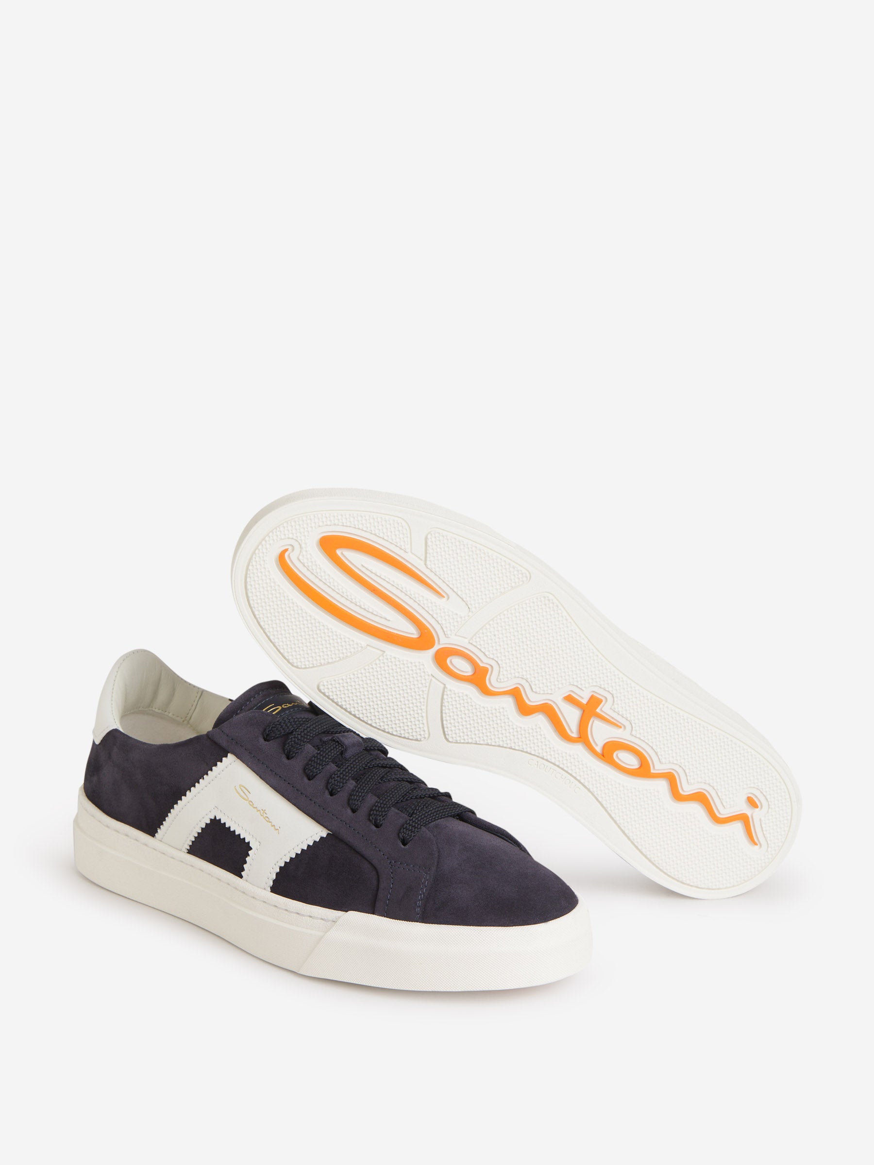 Santoni Sneakers Paneles Piel color Azul Noche sku 616-002192 01 - Foto 4