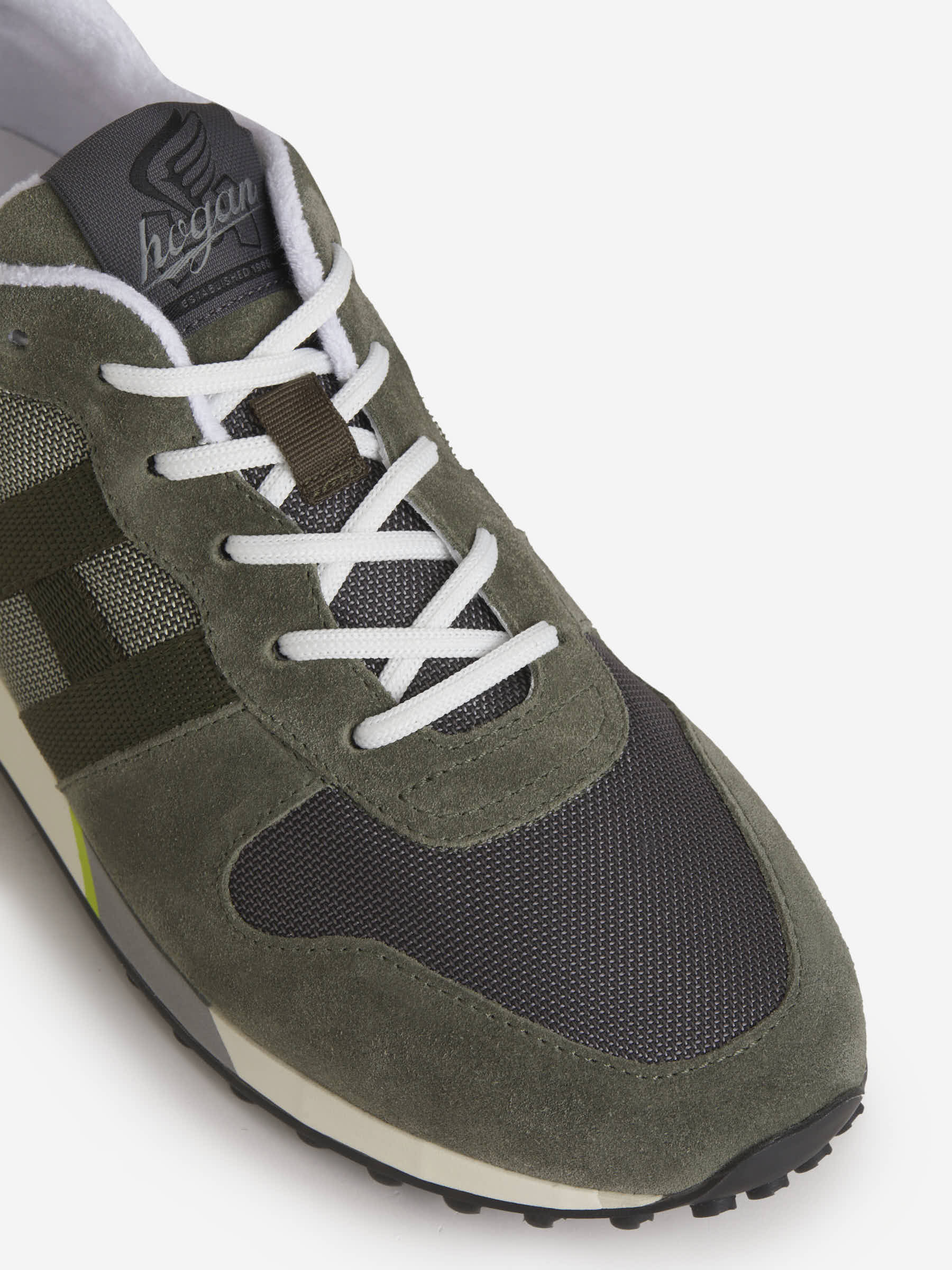 Outlet online Hogan Hombre Sneakers H383 color Verde Militar sku 616-002262 01 - Foto 4