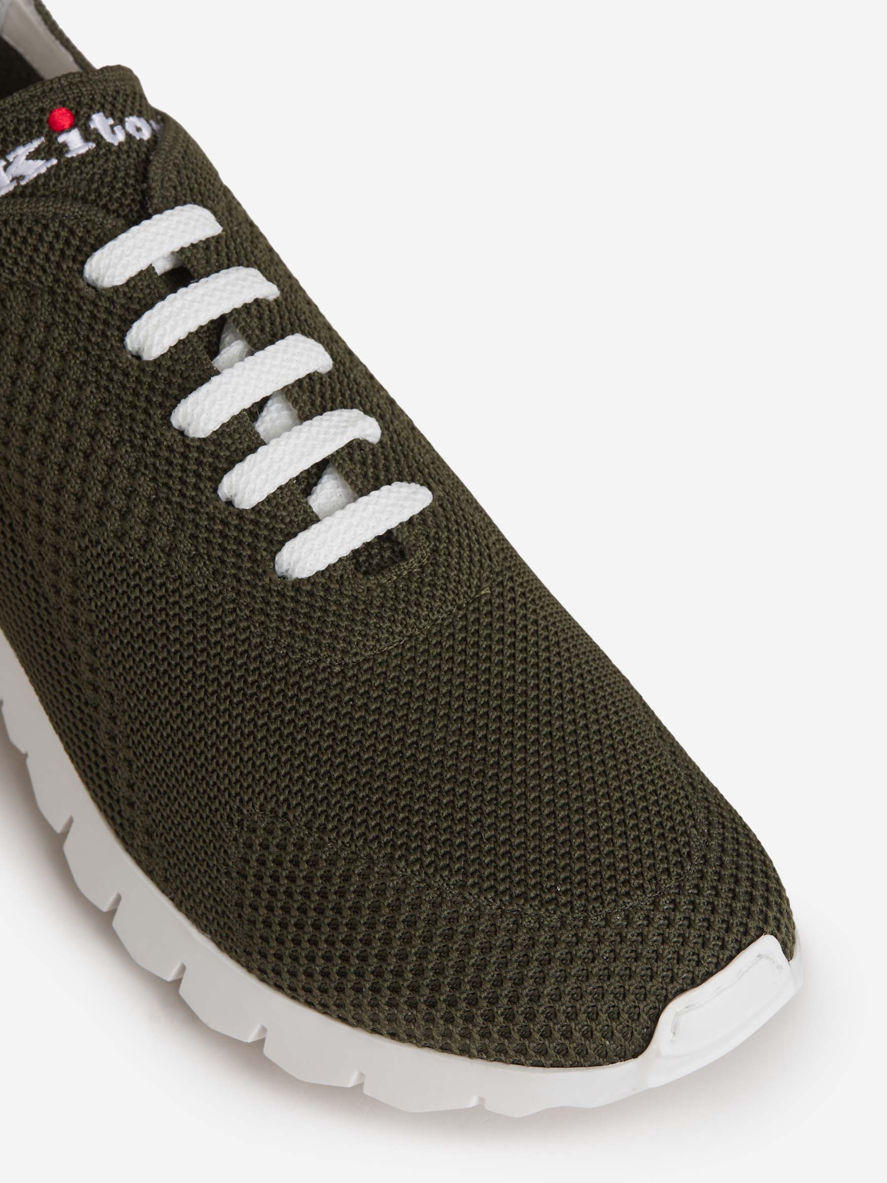 Outlet online Kiton Hombre Sneakers Punto color Verde Militar sku 616-002289 01 - Foto 4