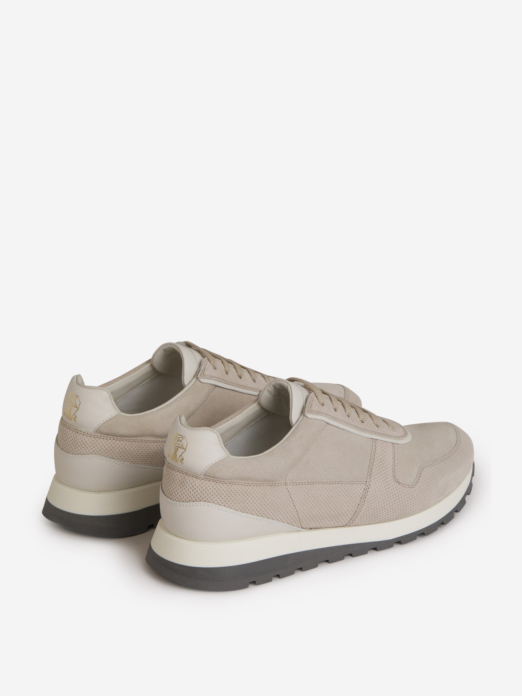 Outlet online Brunello Cucinelli Hombre Sneakers Runner Ante color Gris Piedra sku 616-002339 01 - Foto 3