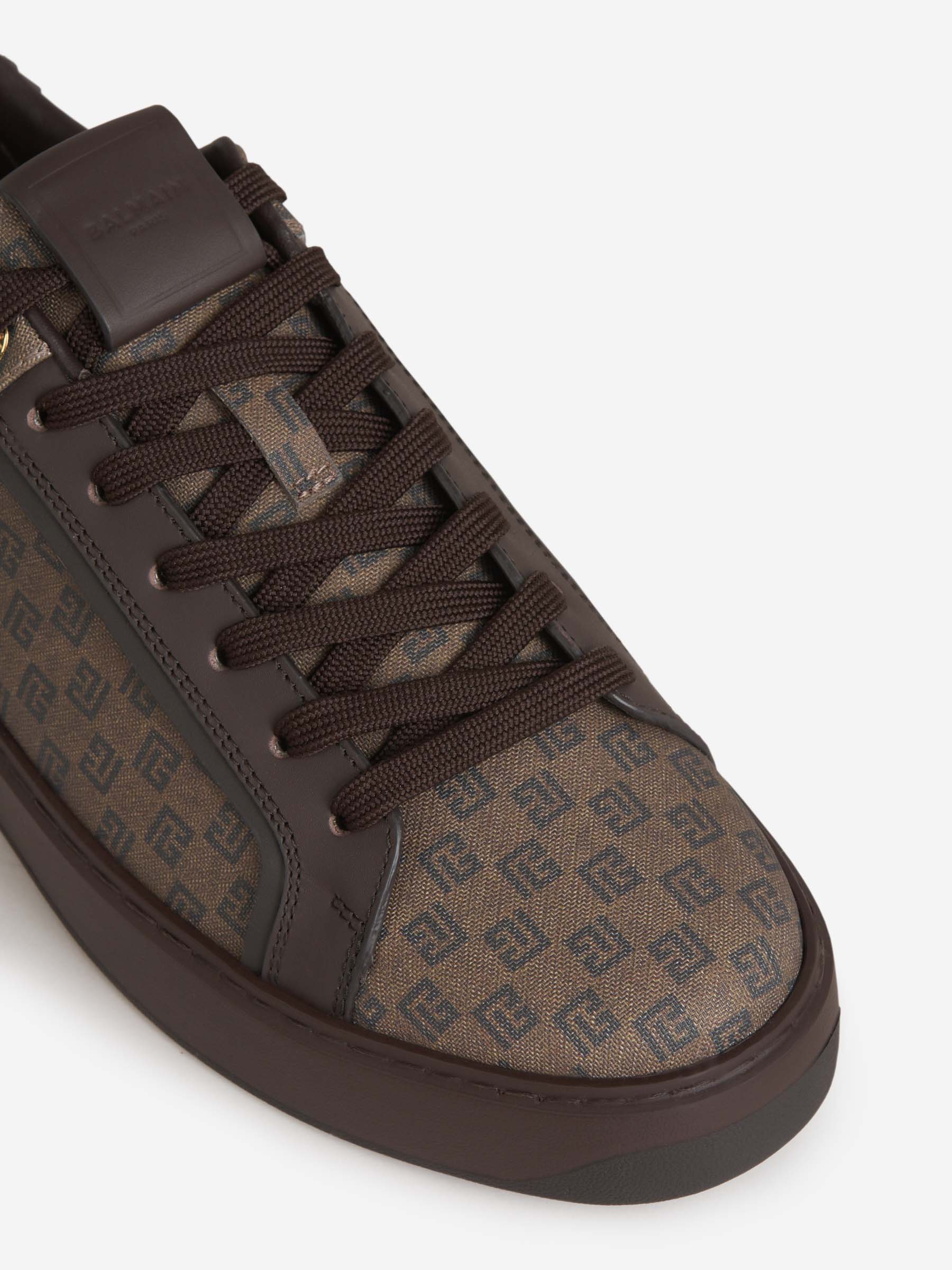 Outlet online Balmain Hombre Sneakers Monograma Piel color Marron Oscuro sku 616-002382 01 - Foto 5