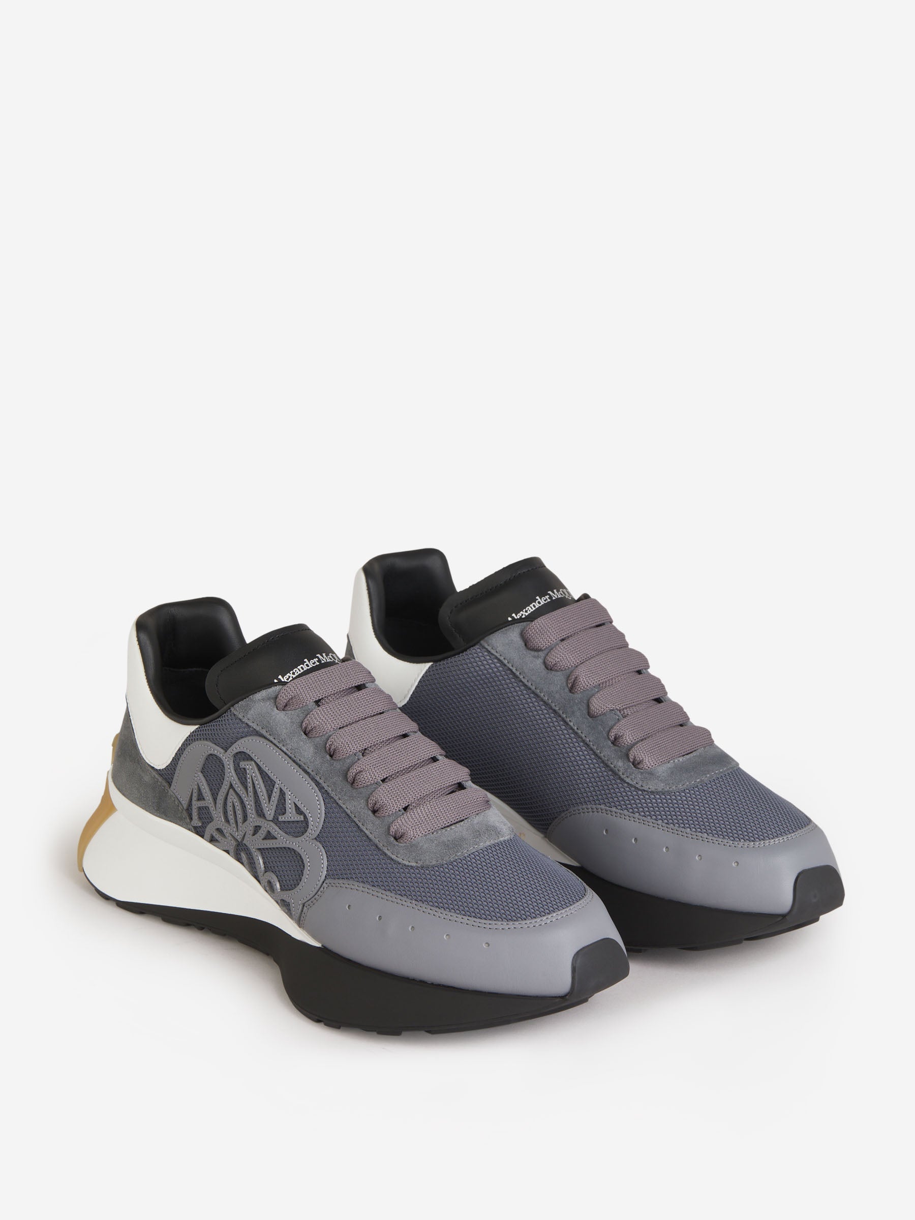 Outlet online Alexander McQueen Hombre Sneakers Sprint Runner color Gris Oscuro sku 616-002415 01 - Foto 2