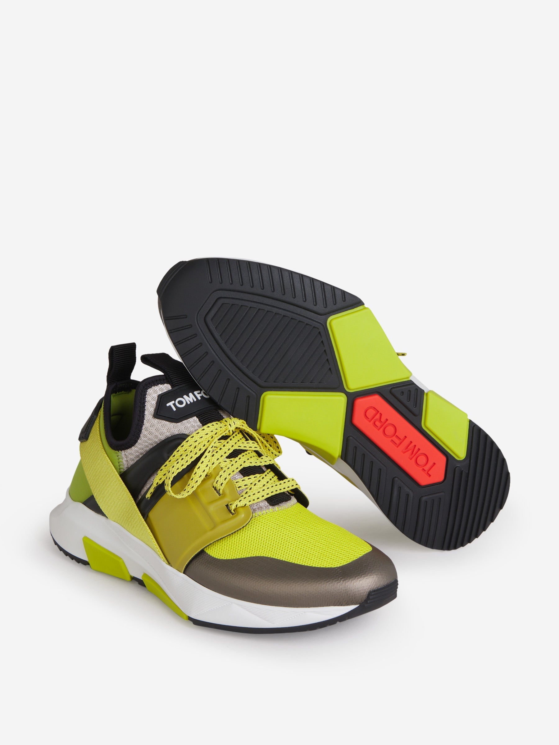 Outlet online Tom Ford Hombre Sneakers Jago Neopreno color Amarillo sku 616-002425 01 - Foto 4