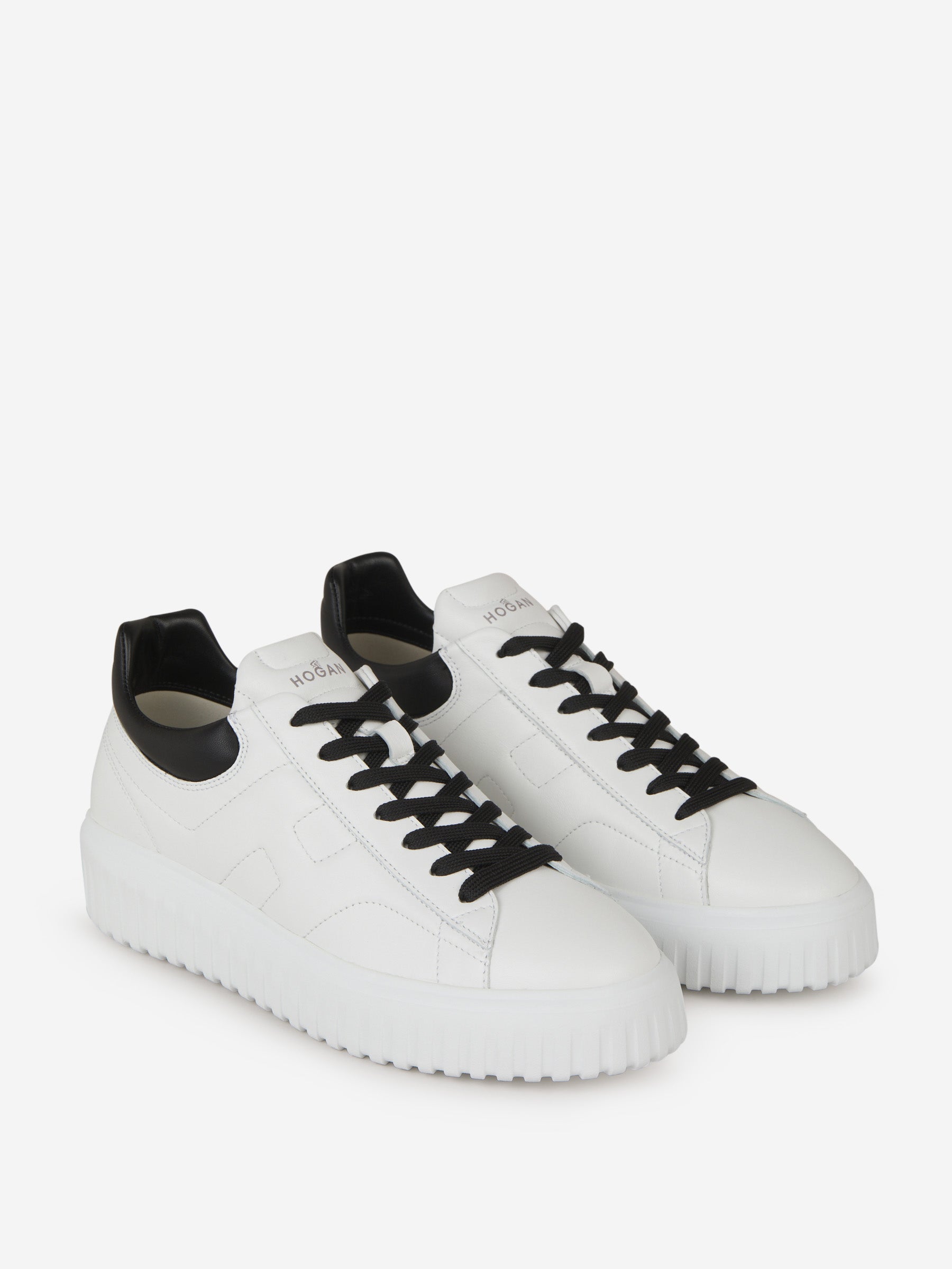 Outlet online Hogan Hombre Sneakers H-Stripes Piel color Blanco sku 616-002431 01 - Foto 2