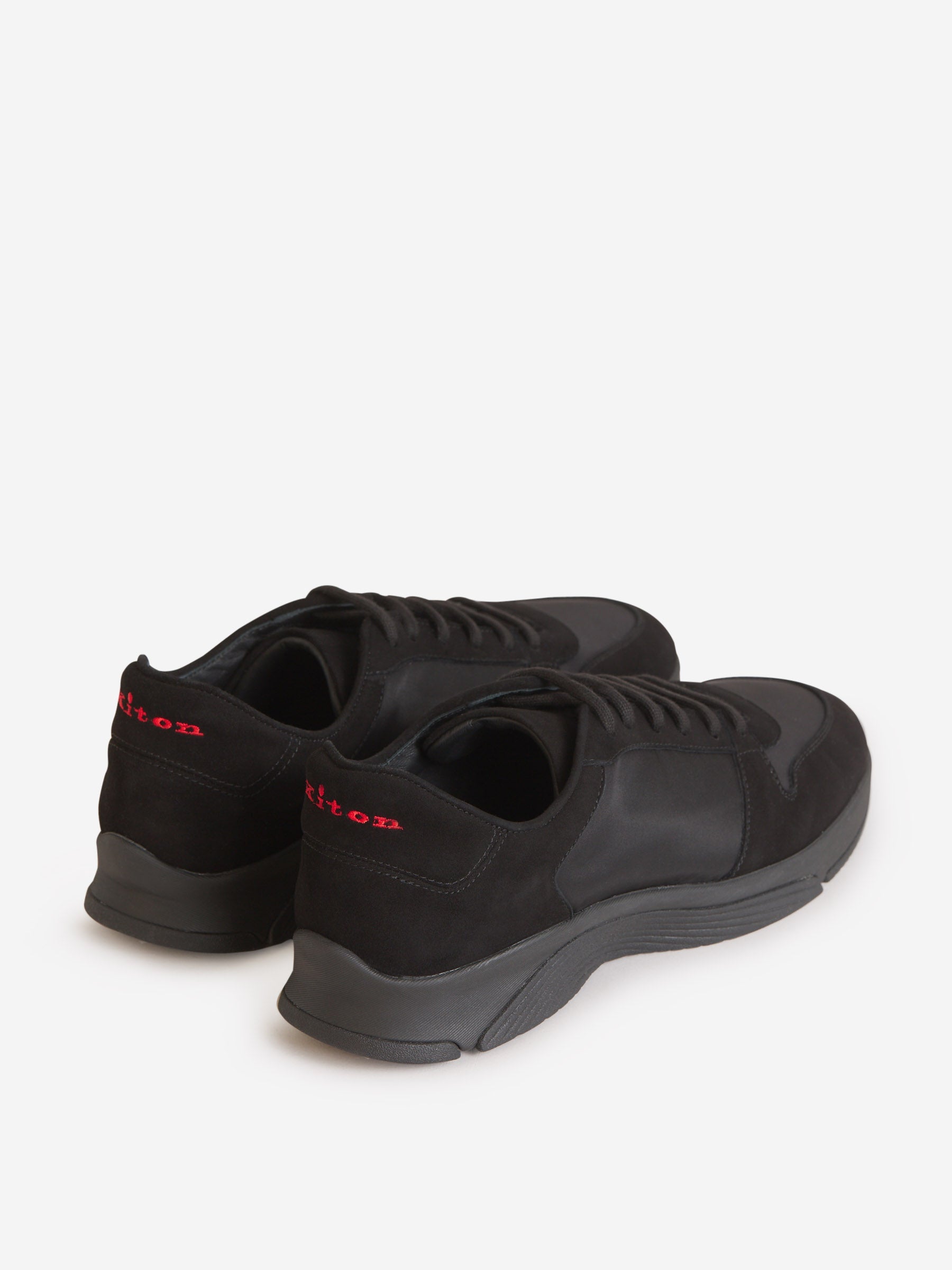 Outlet online Kiton Hombre Sneakers Paneles Piel color Negro sku 616-002464 01 - Foto 4