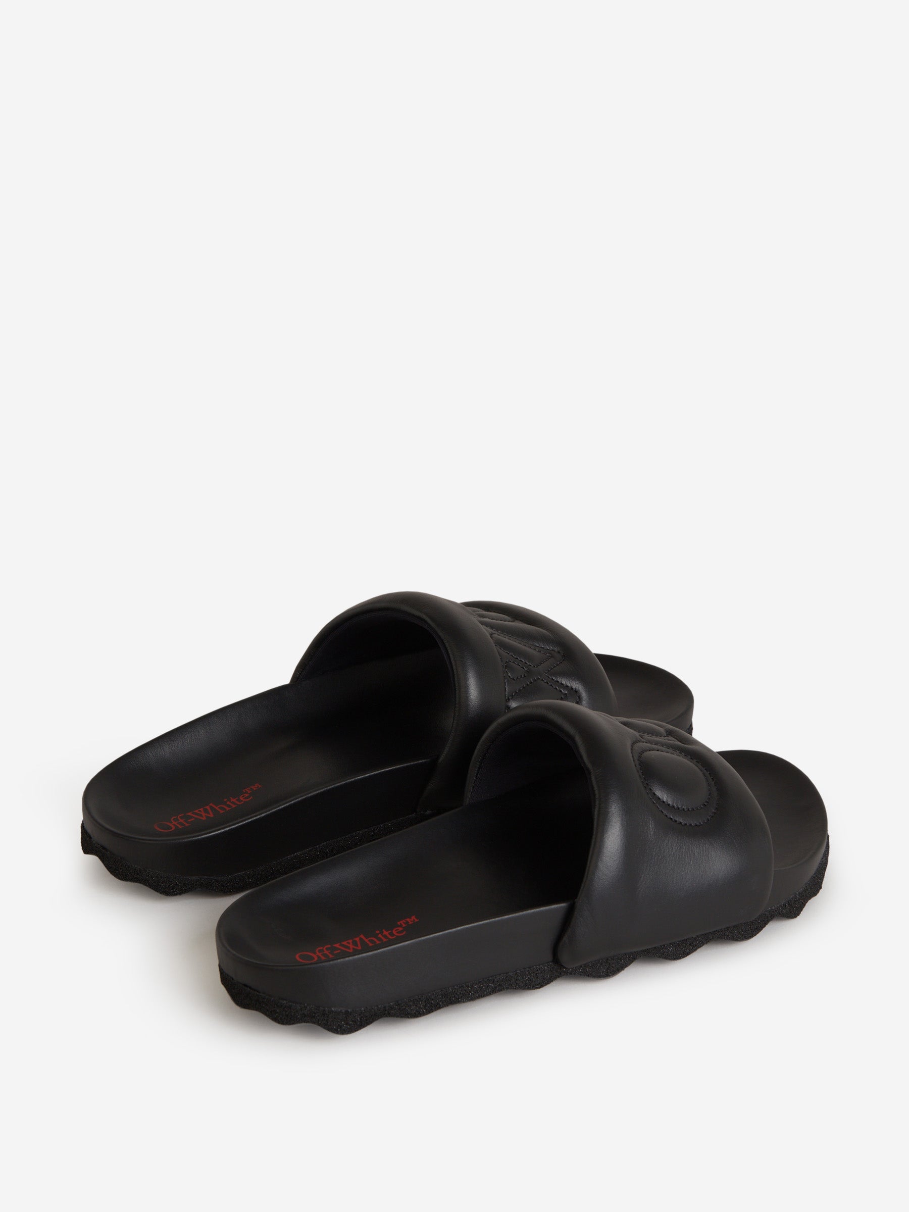 Outlet online Off-White Hombre Sandalias Logo Piel color Negro sku 617-000048 02 - Foto 3