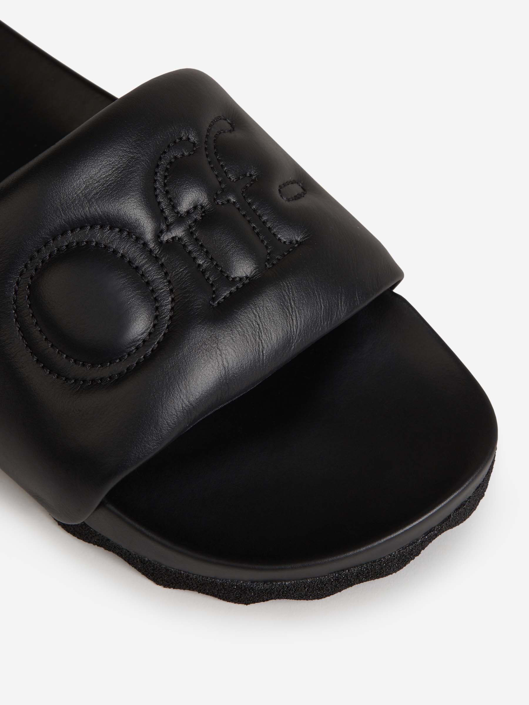 Outlet online Off-White Hombre Sandalias Logo Piel color Negro sku 617-000048 02 - Foto 4