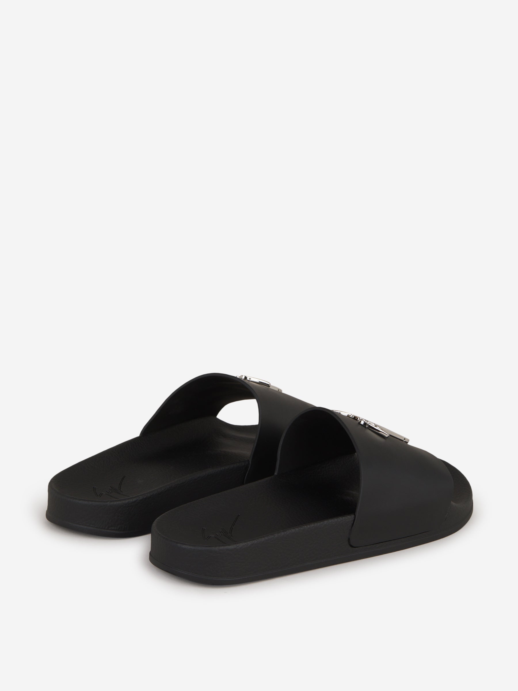 Outlet online Giuseppe Zanotti Hombre Sandalias Brett Logo color Negro sku 617-000061 02 - Foto 3