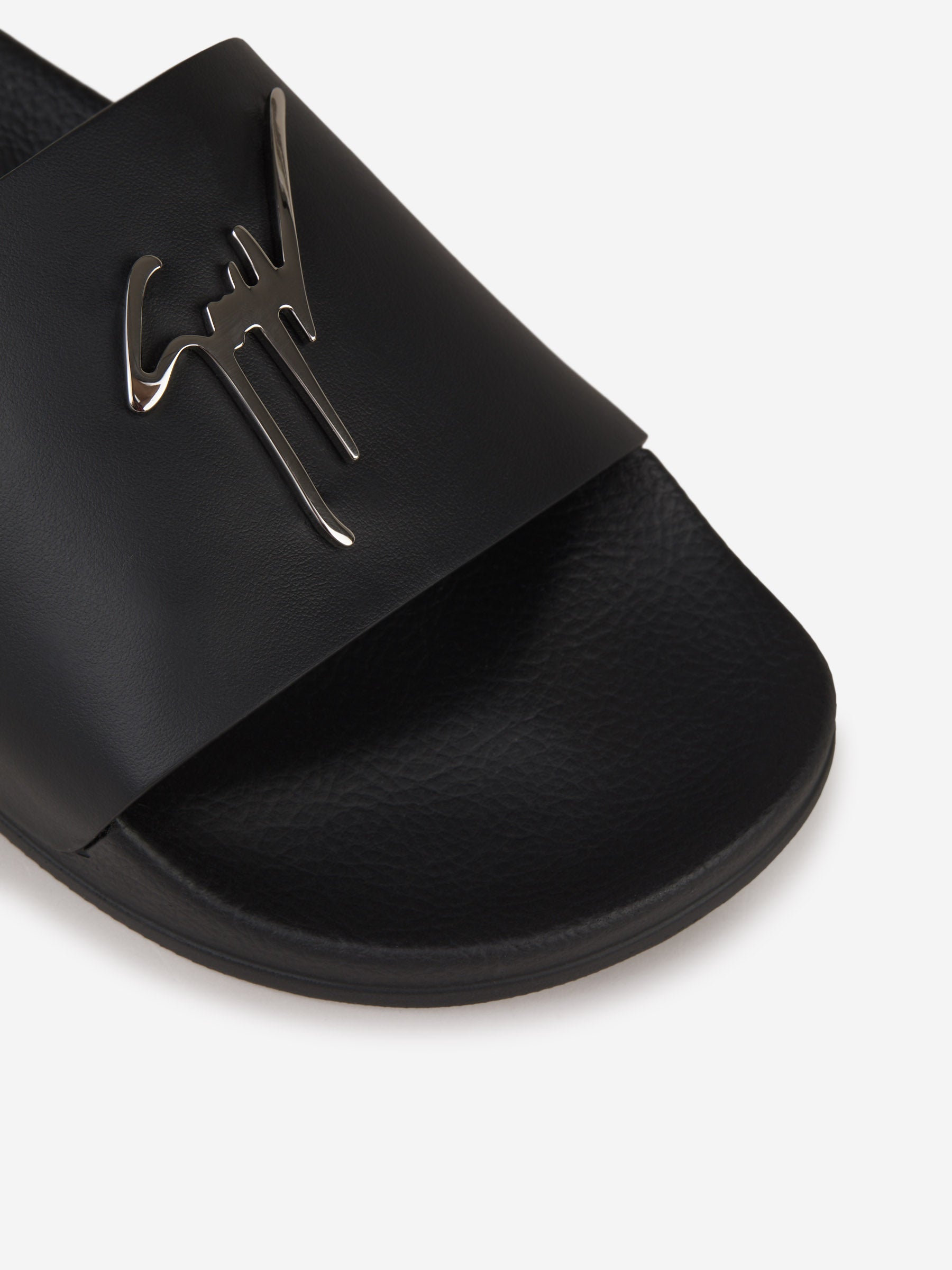 Outlet online Giuseppe Zanotti Hombre Sandalias Brett Logo color Negro sku 617-000061 02 - Foto 4