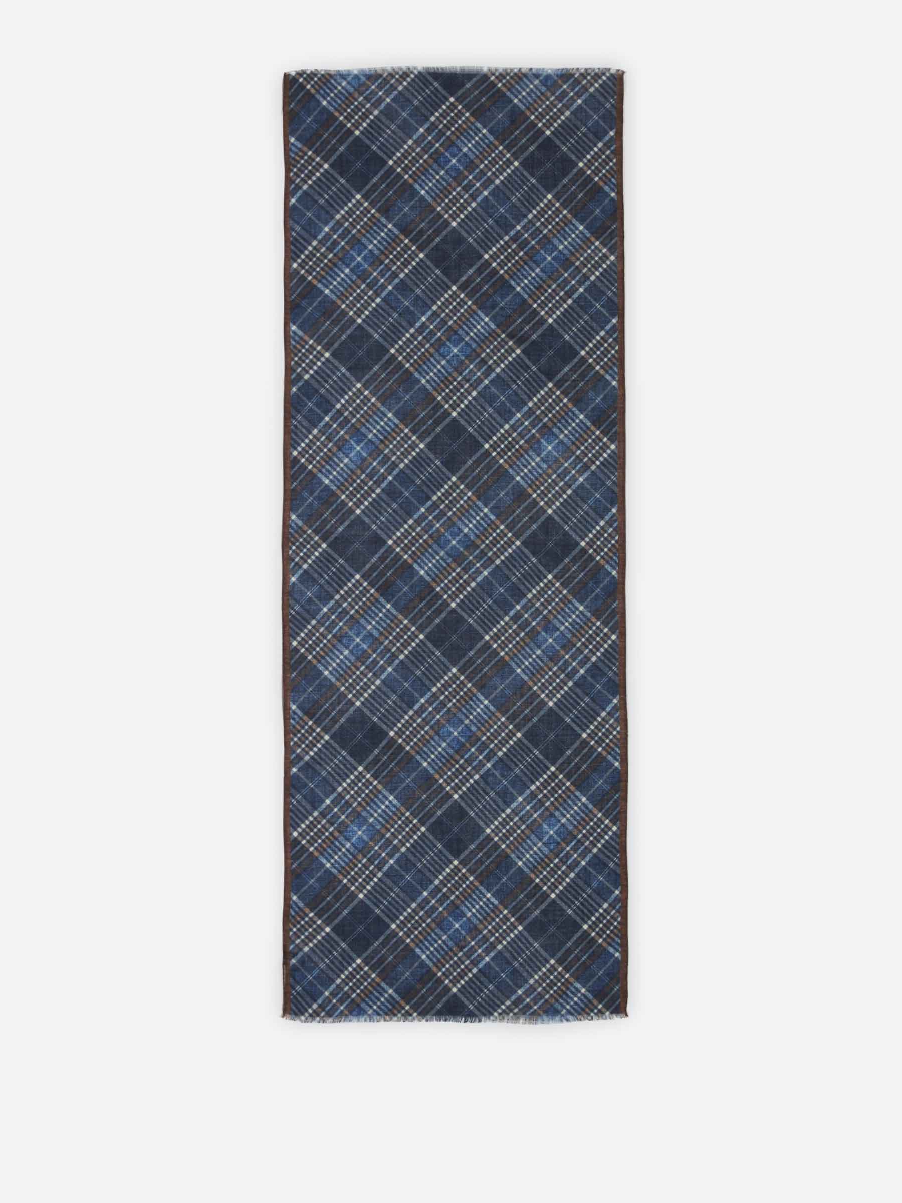 Santa Eulalia Bufanda Motivo Cuadros color Marrón sku 630-001184 02 - Foto 1