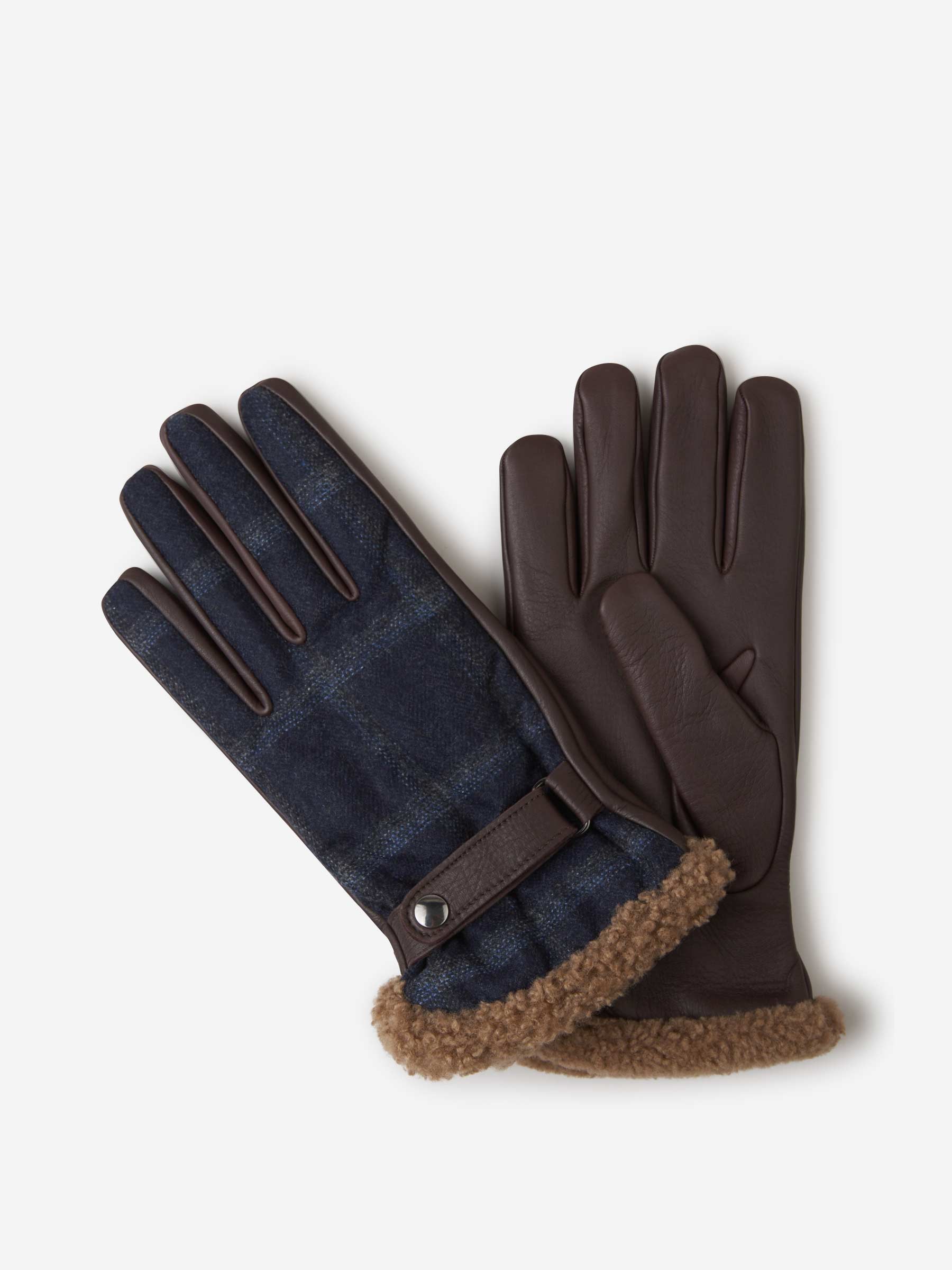 Santa Eulalia Guantes Piel Cashmere color Azul Cobalto sku 680-000076 01 - Foto 1