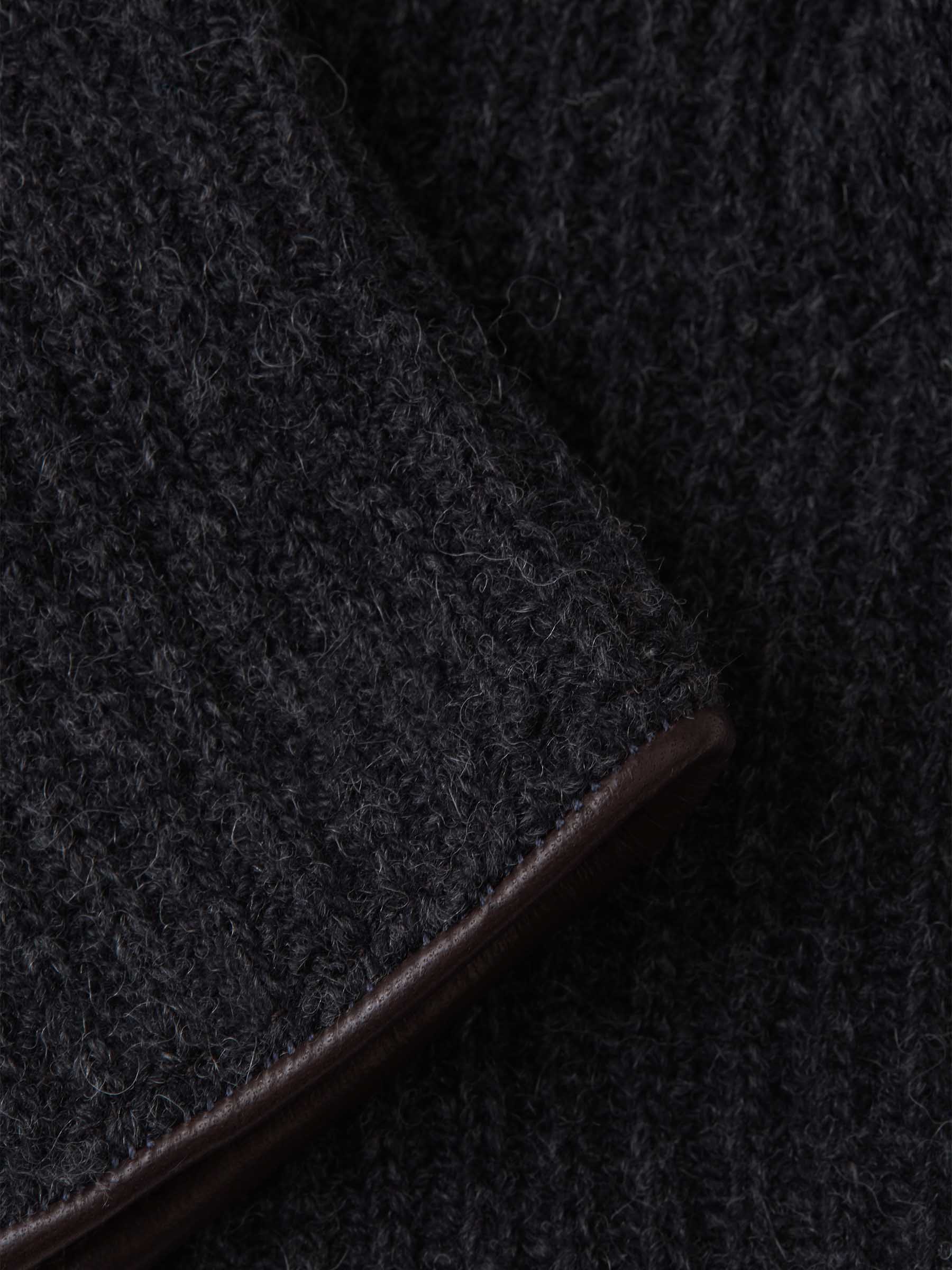 Santa Eulalia Guantes Lana Y Piel color Gris Oscuro sku 680-000087 02 - Foto 2