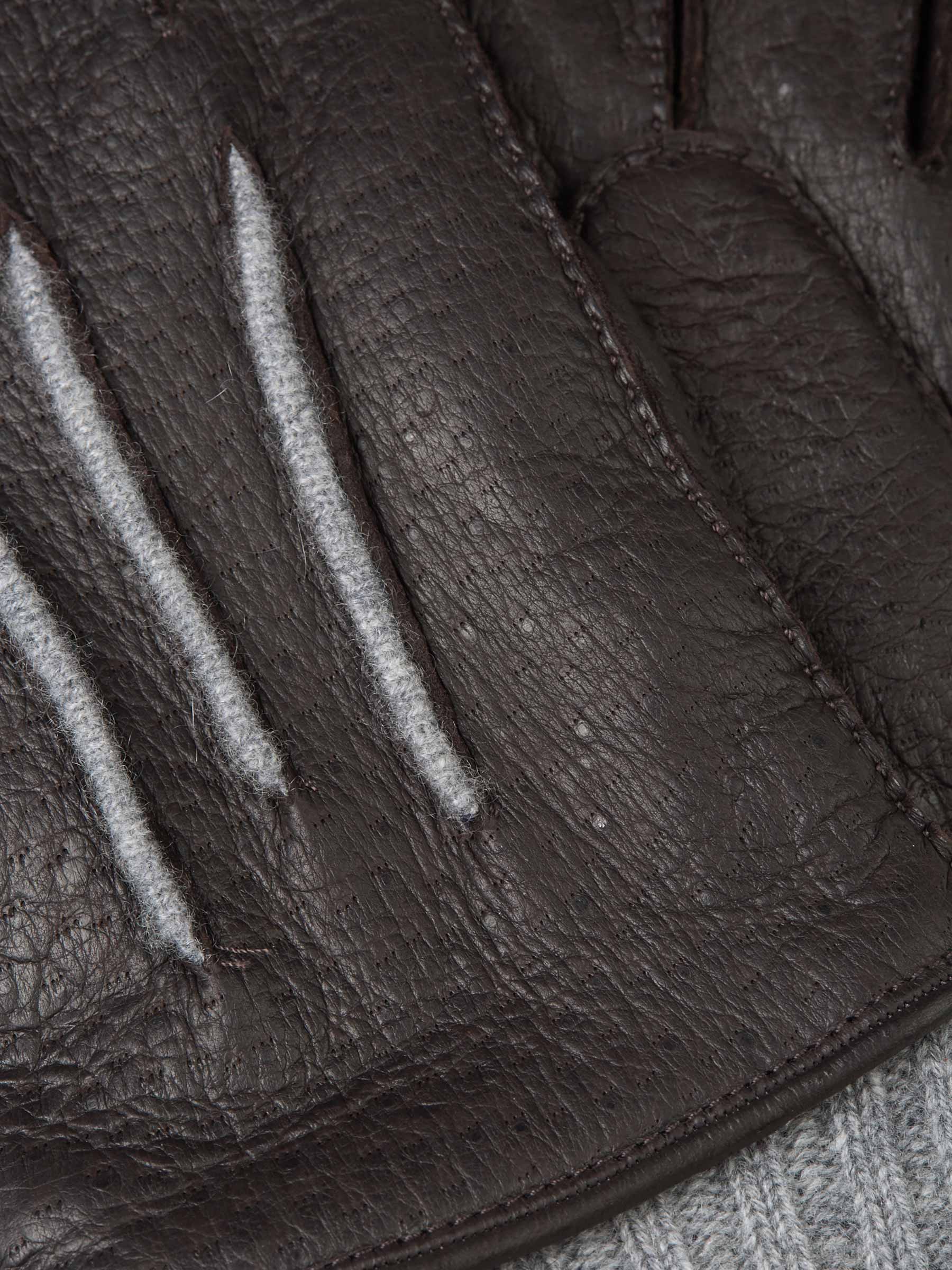 Santa Eulalia Guantes Piel Y Cashmere color Marrón Oscuro sku 680-000092 02 - Foto 4