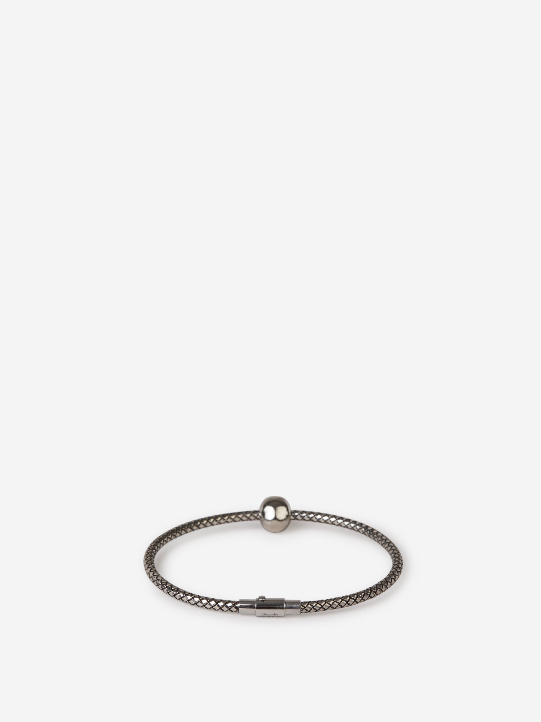 Outlet online Alexander McQueen Hombre Skull Cordón Pulsera color Negro sku 682-000469 01 - Foto 2