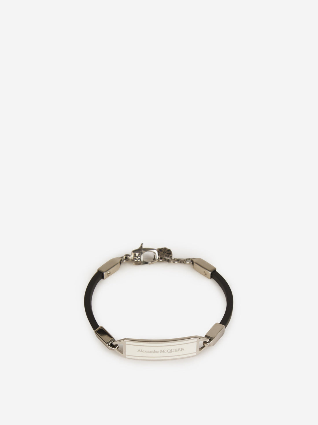 Alexander McQueen Brazalete Placa Logo color Plateado sku 682-000531 01 - Foto 1