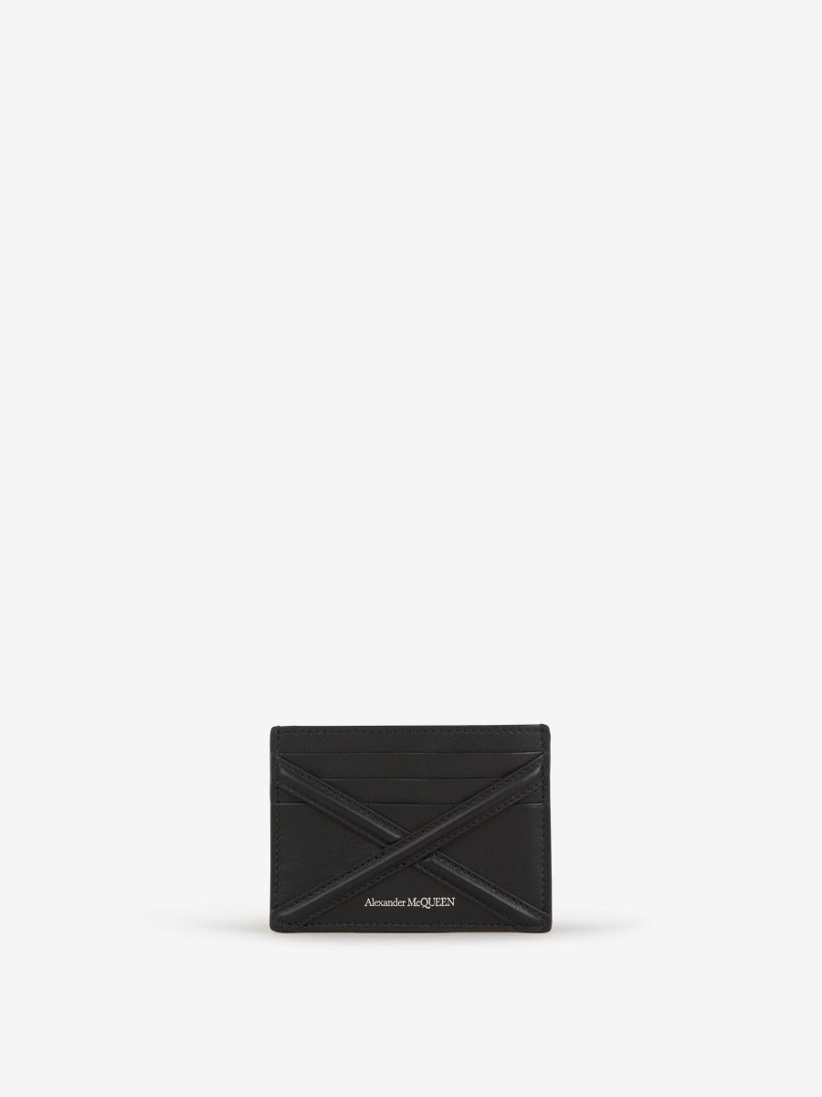 Outlet online Alexander McQueen Hombre Tarjetero Detalle Ribetes color Negro sku 691-001192 01 - Foto 1