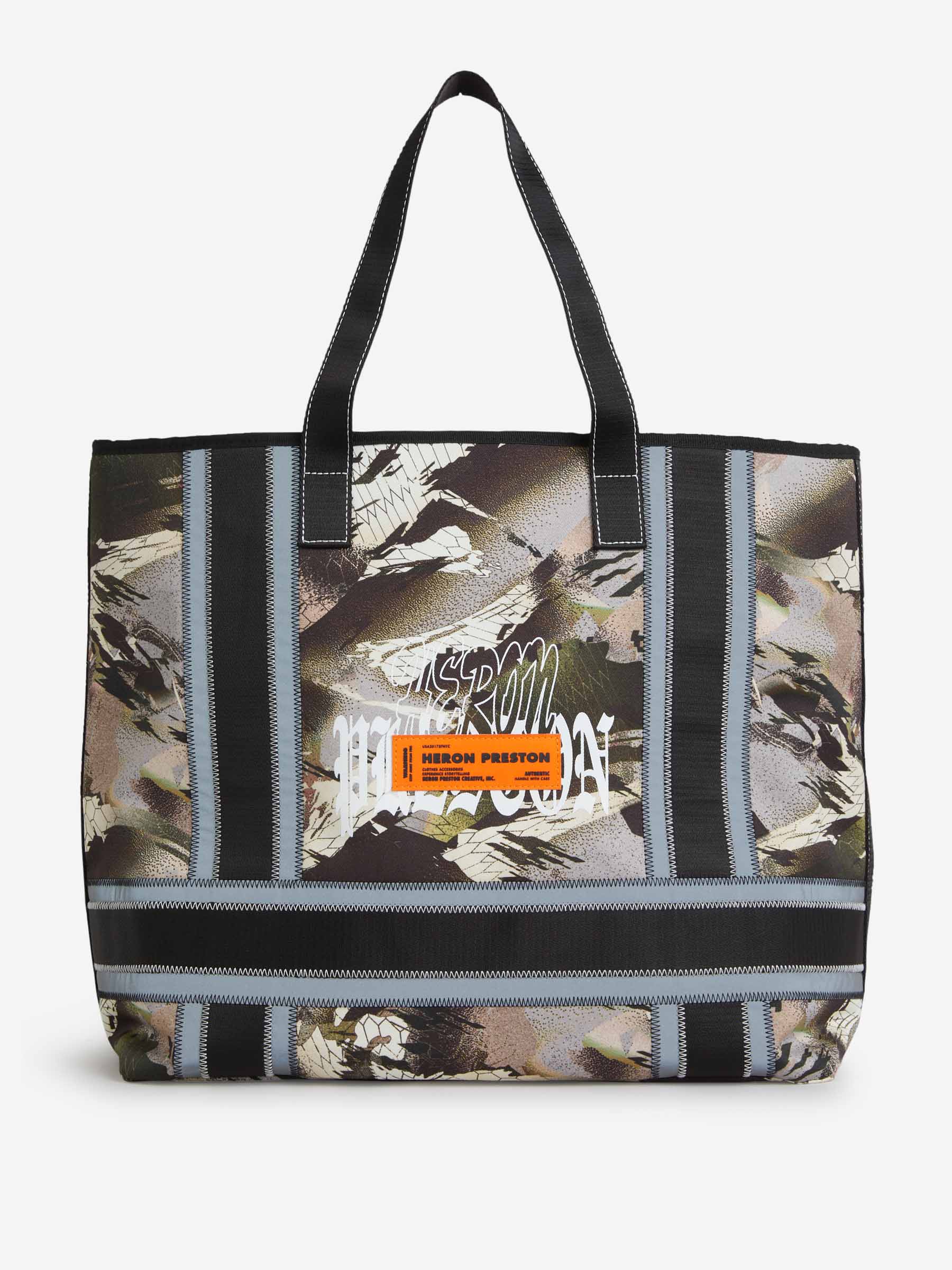Heron Preston Bolso Shopper Camo color Verde Militar sku 692-001343 01 - Foto 3