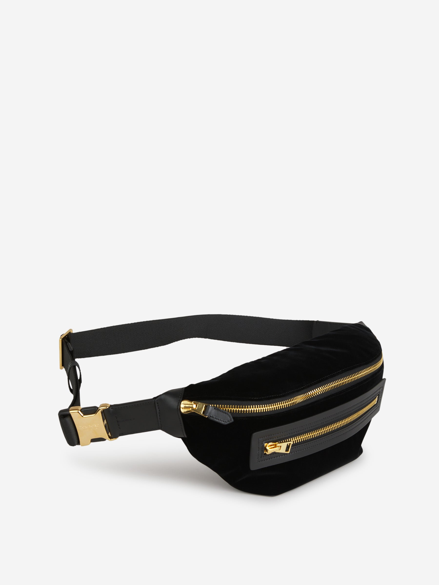 Outlet online Tom Ford Hombre Riñonera Terciopelo Contraste color Negro sku 692-001437 01 - Foto 2