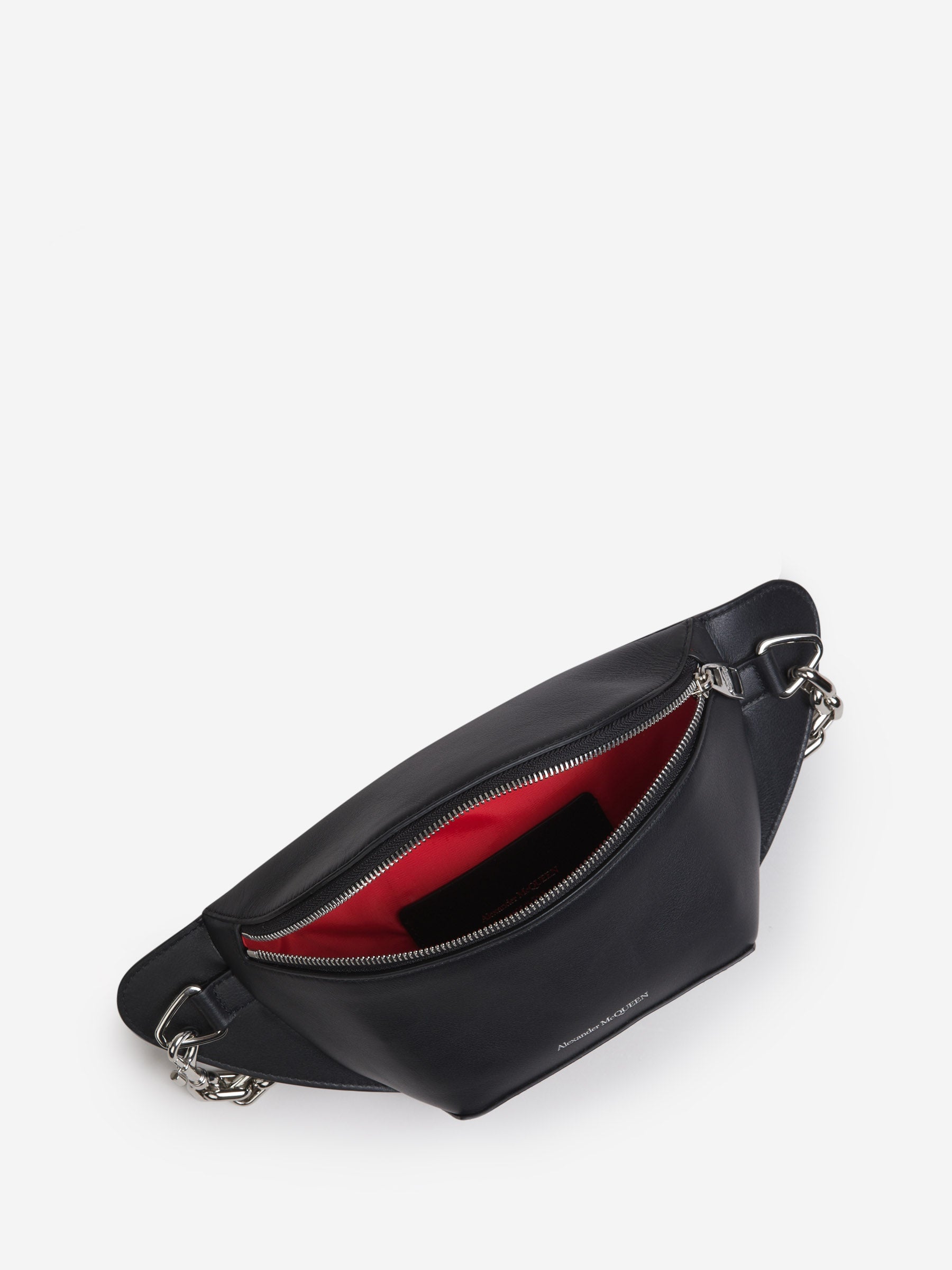 Outlet online Alexander McQueen Hombre Riñonera Biker Logo color Negro sku 692-001645 01 - Foto 4