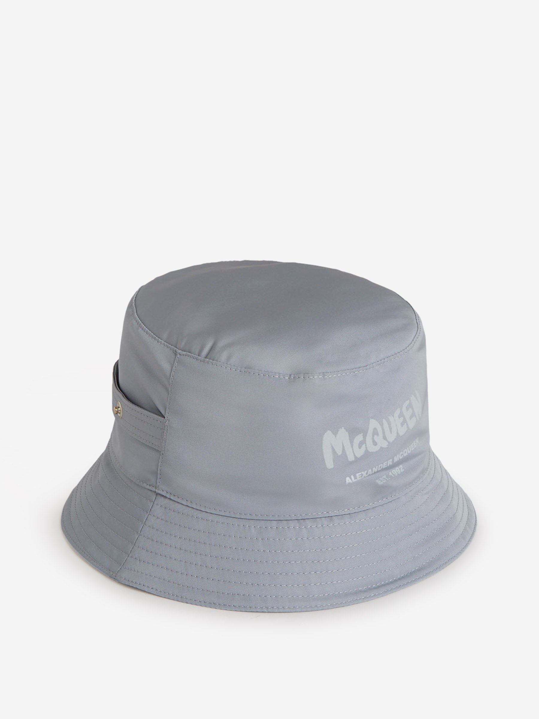 Outlet online Alexander McQueen Hombre Sombrero Pescador Logo Graffiti color Azul Cielo sku 695-001218 01 - Foto 1