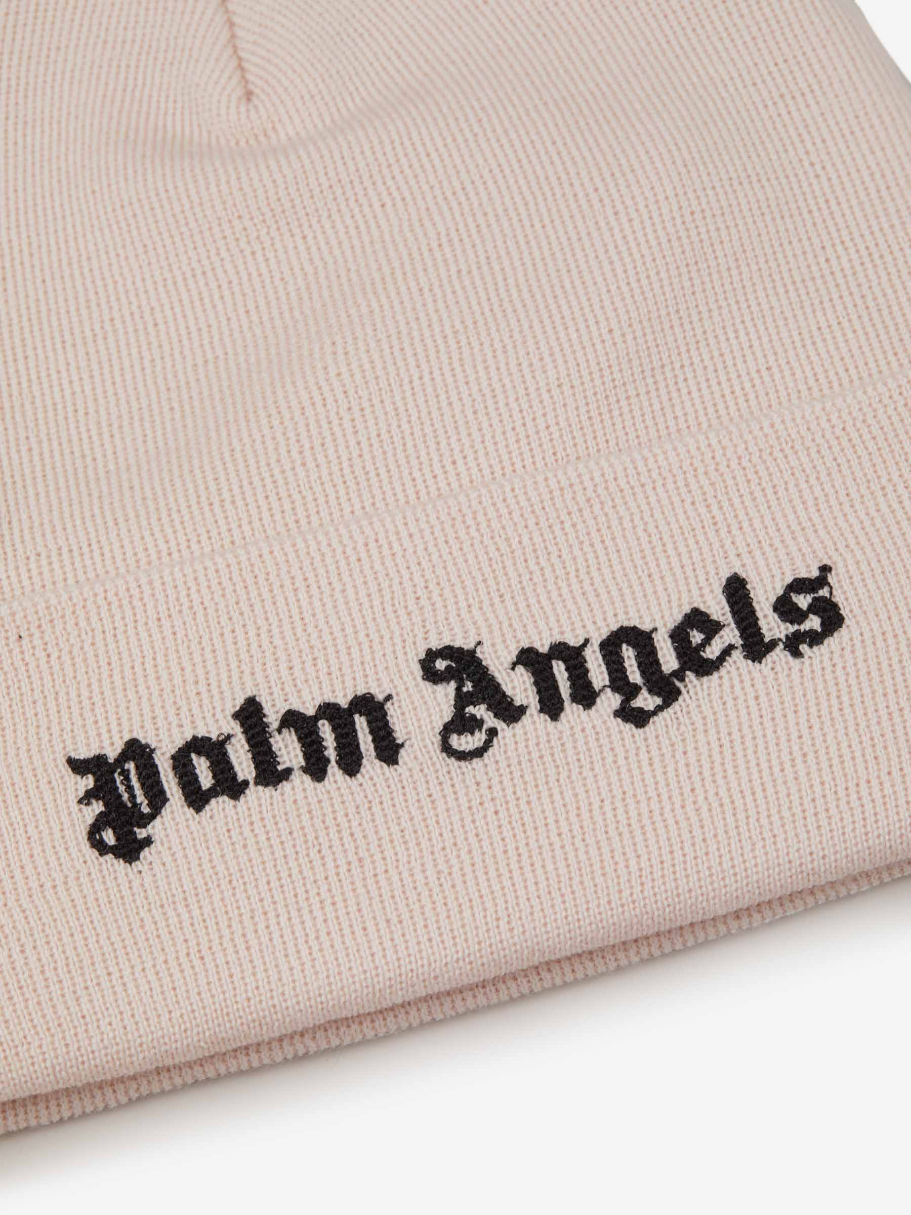 Palm Angels Gorro Logo Bordado color Beis sku 695-001289 01 - Foto 2