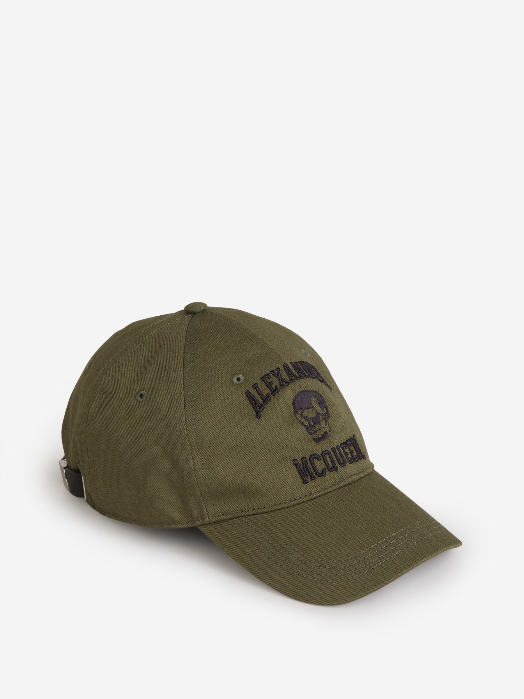 Alexander McQueen Gorra Logo Bordado color Verde Militar sku 695-001358 02 - Foto 1