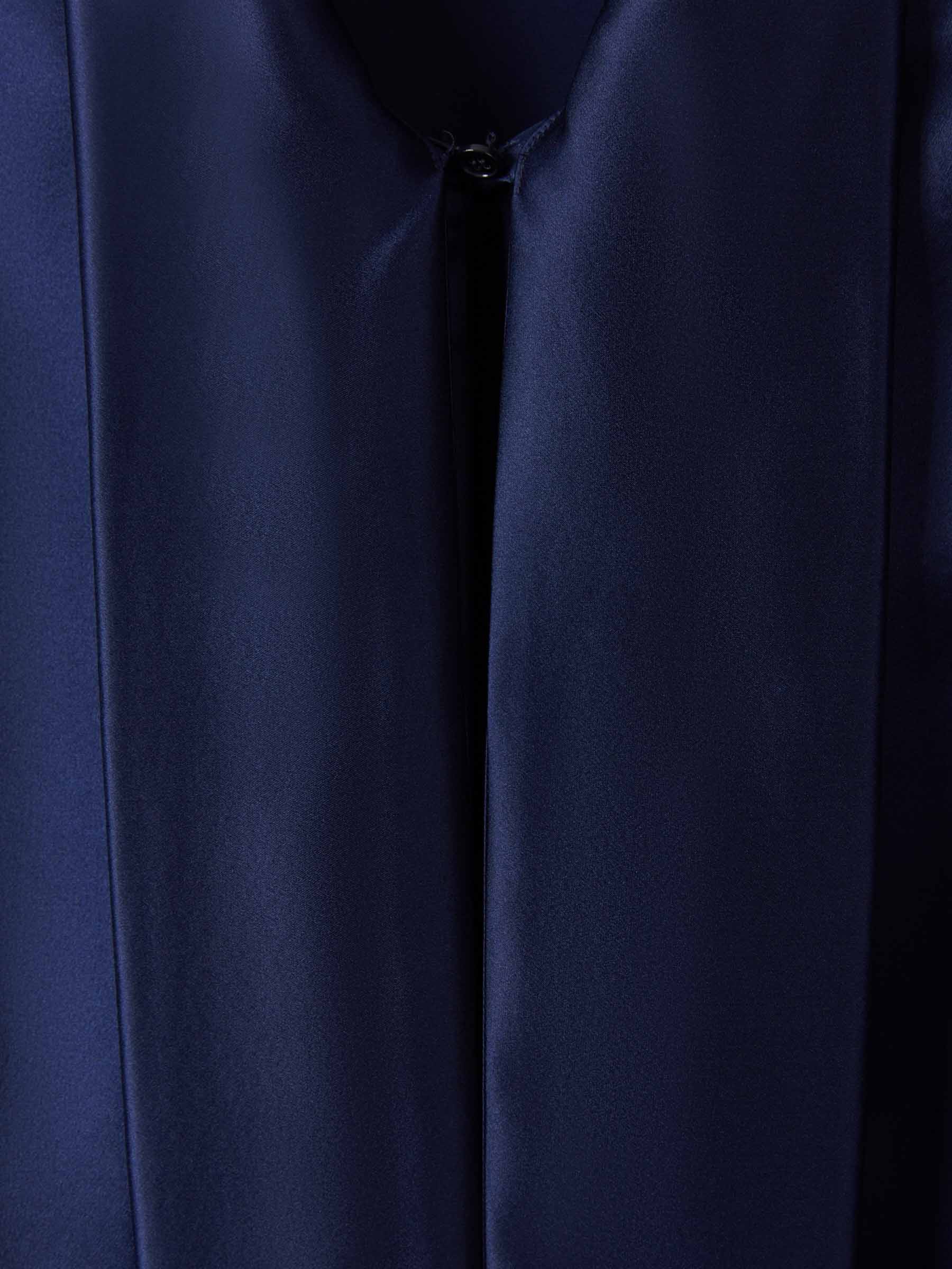 Max Mara Blusa Cuello Fular Seda color Azul Marino sku 701-001722 01 - Foto 3