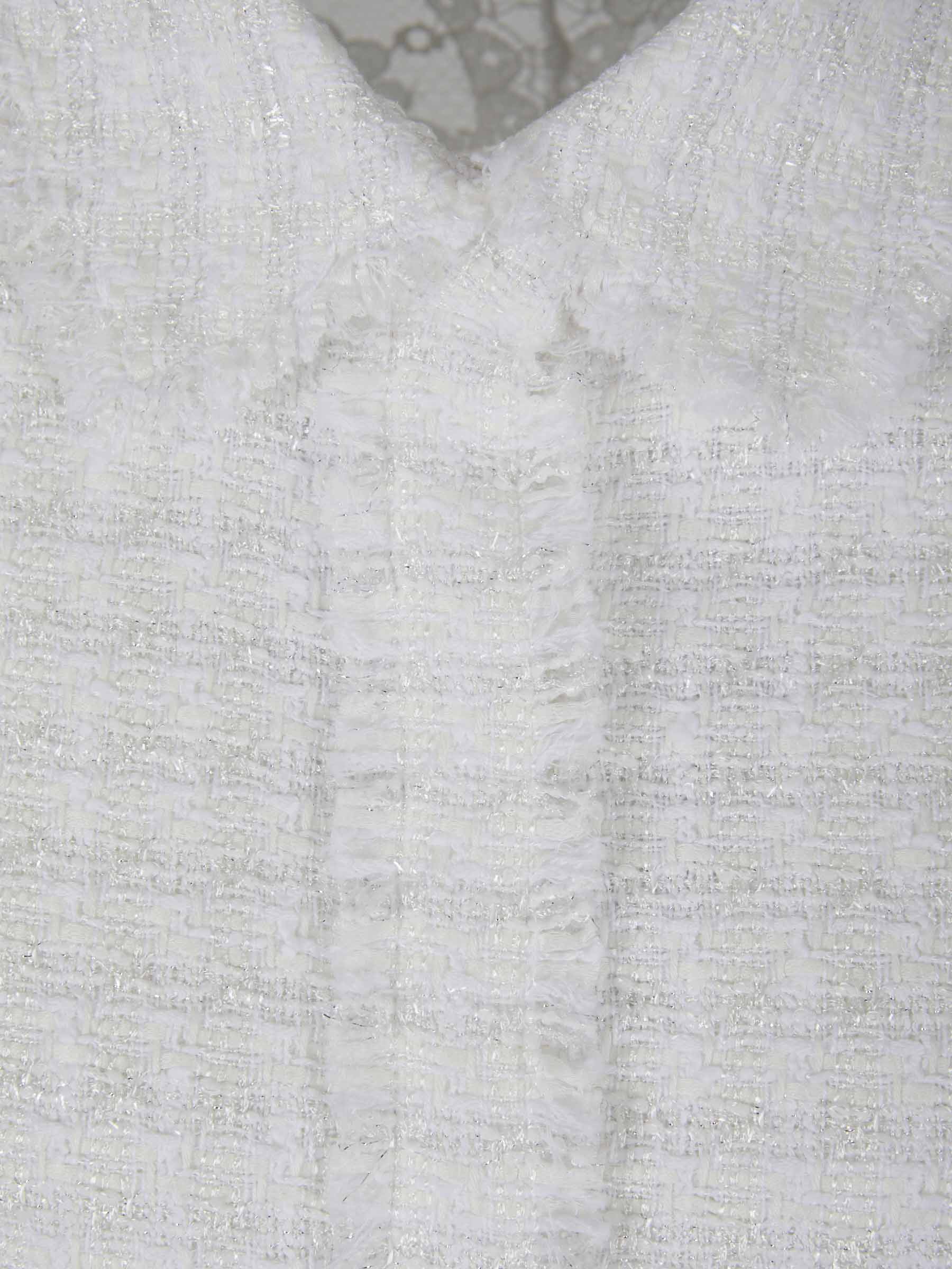 Balmain Camisa Tweed Encaje color Blanco sku 701-001778 01 - Foto 3